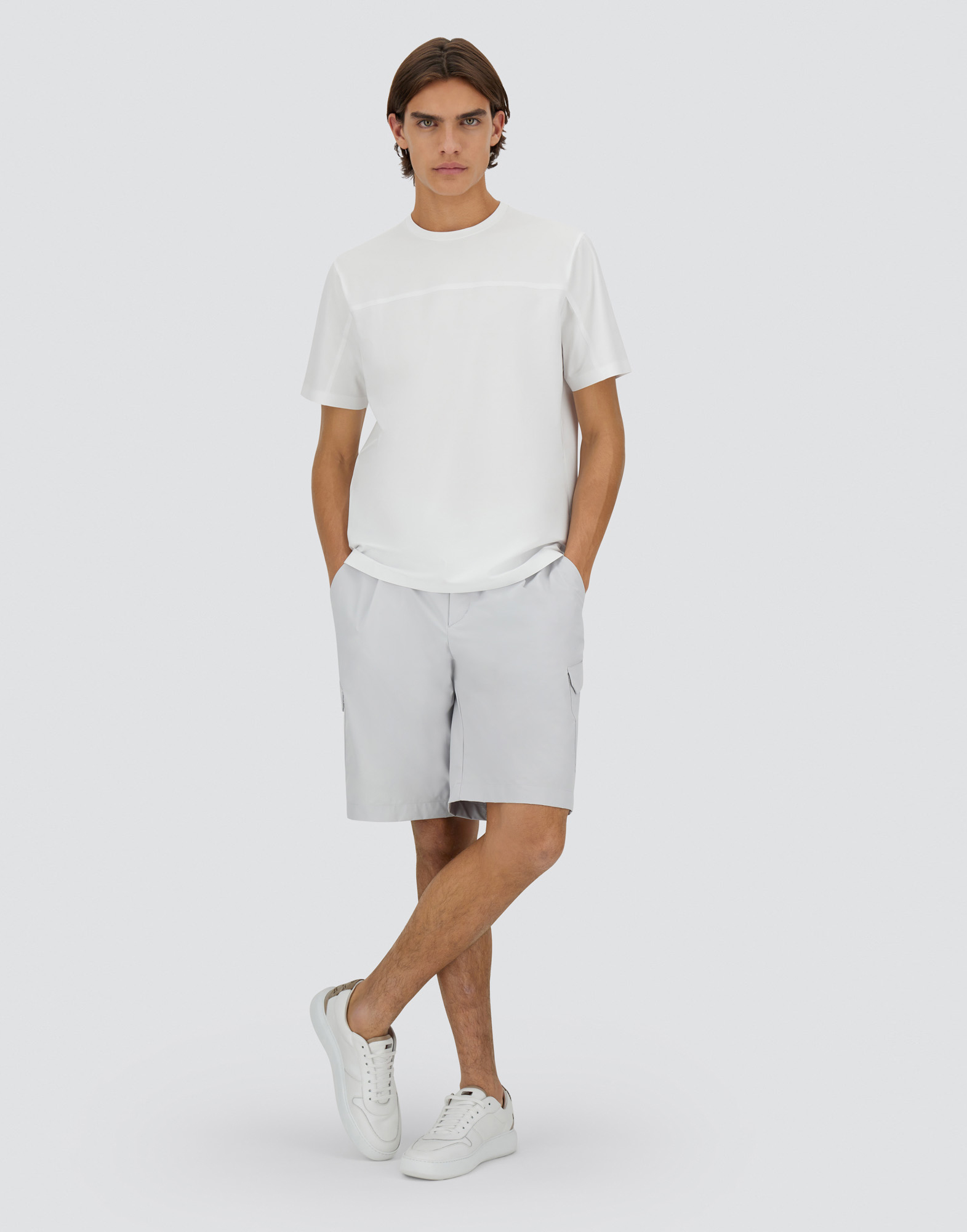 Herno T-shirt In Superfine Cotton Stretch And Light Scuba In White