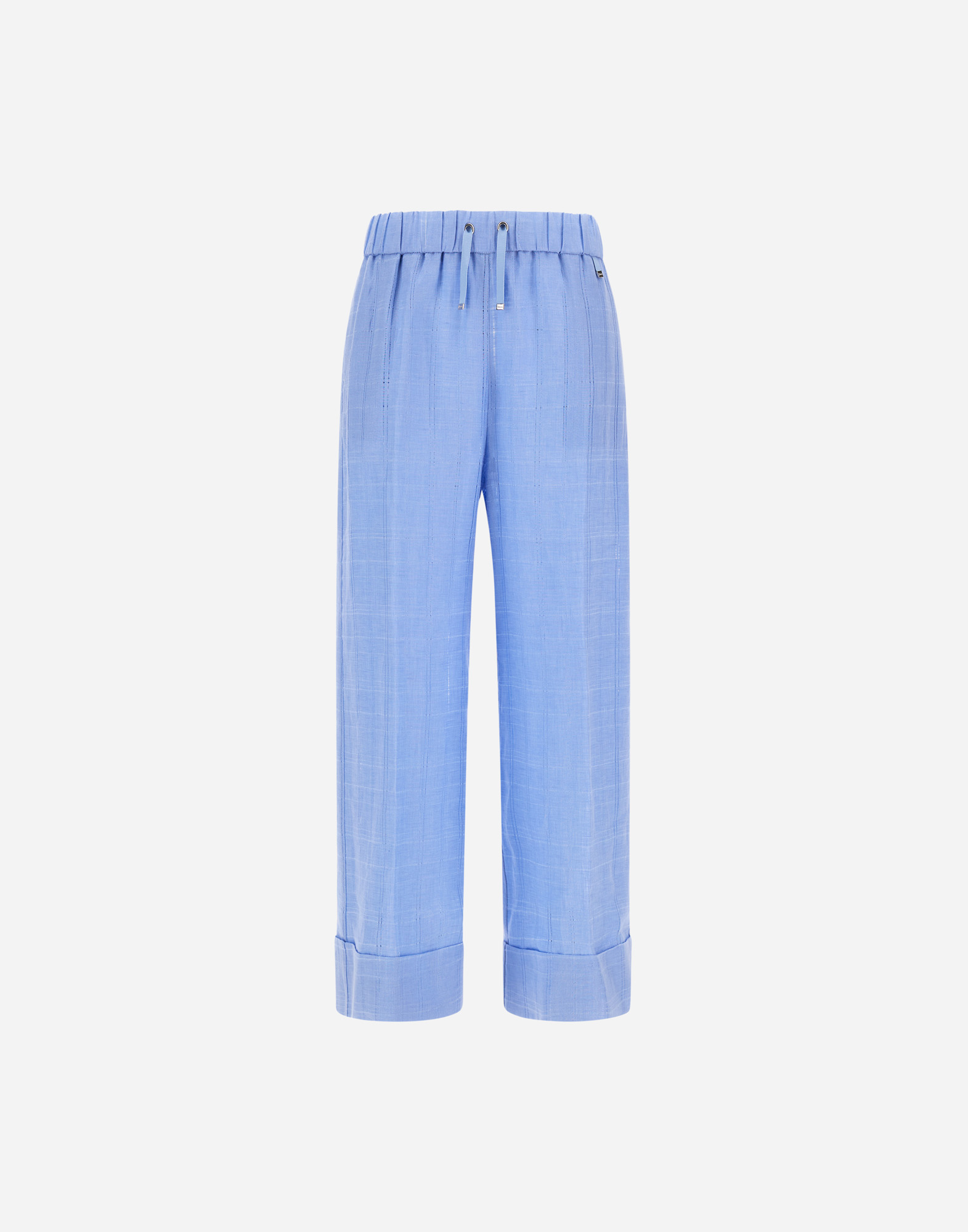 Herno Resort Trousers In Check Linen