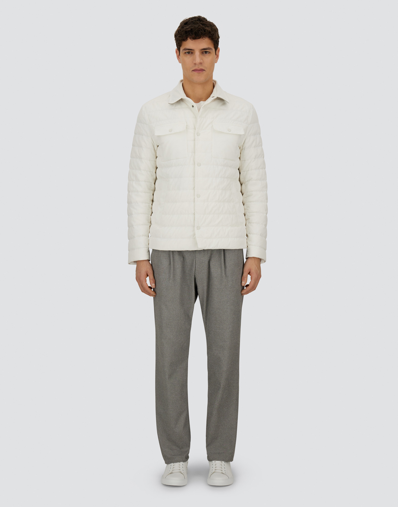 Herno Snap-button Long-sleeved Down Jacket