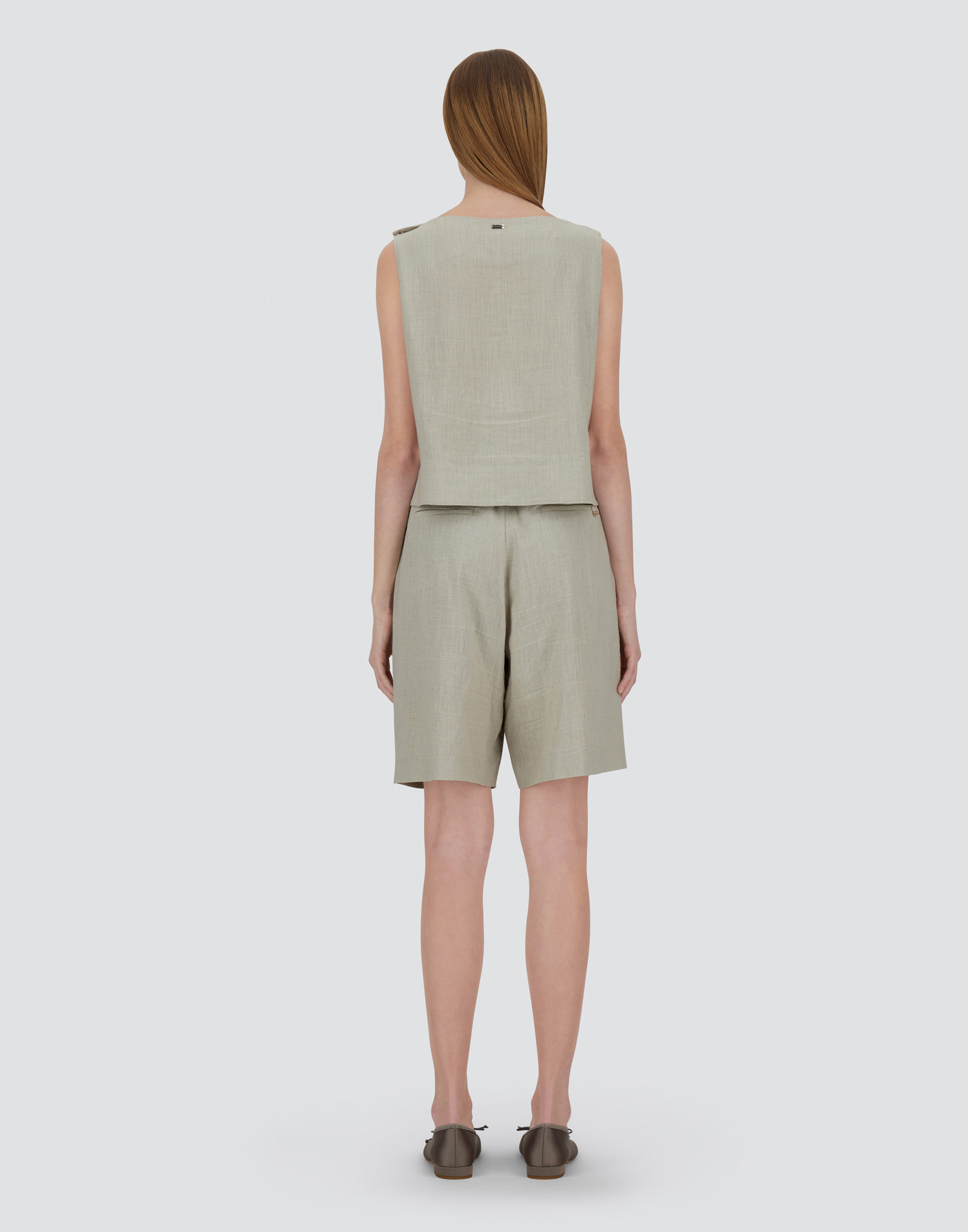 Herno Linen-blend Top In Chantilly