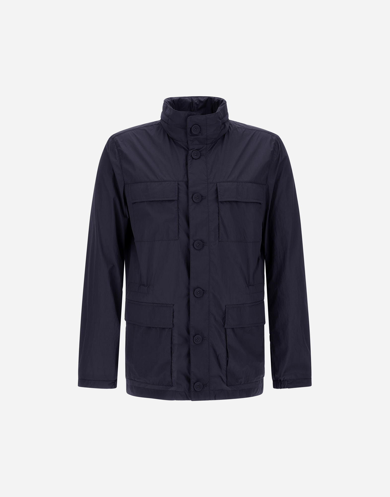 Shop Herno Ultralight Crease Field Jacket In Blue