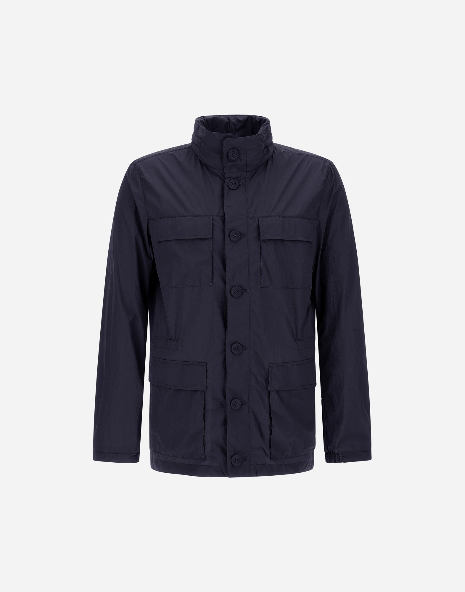 Shop Herno Ultralight Crease Field Jacket In Blue