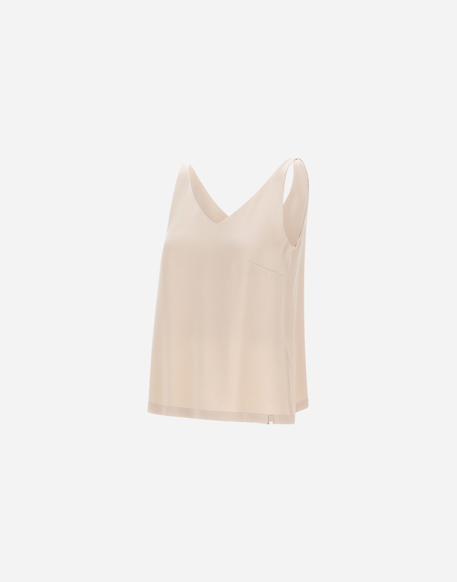 Herno Resort Top In Envers Satin In Neutral