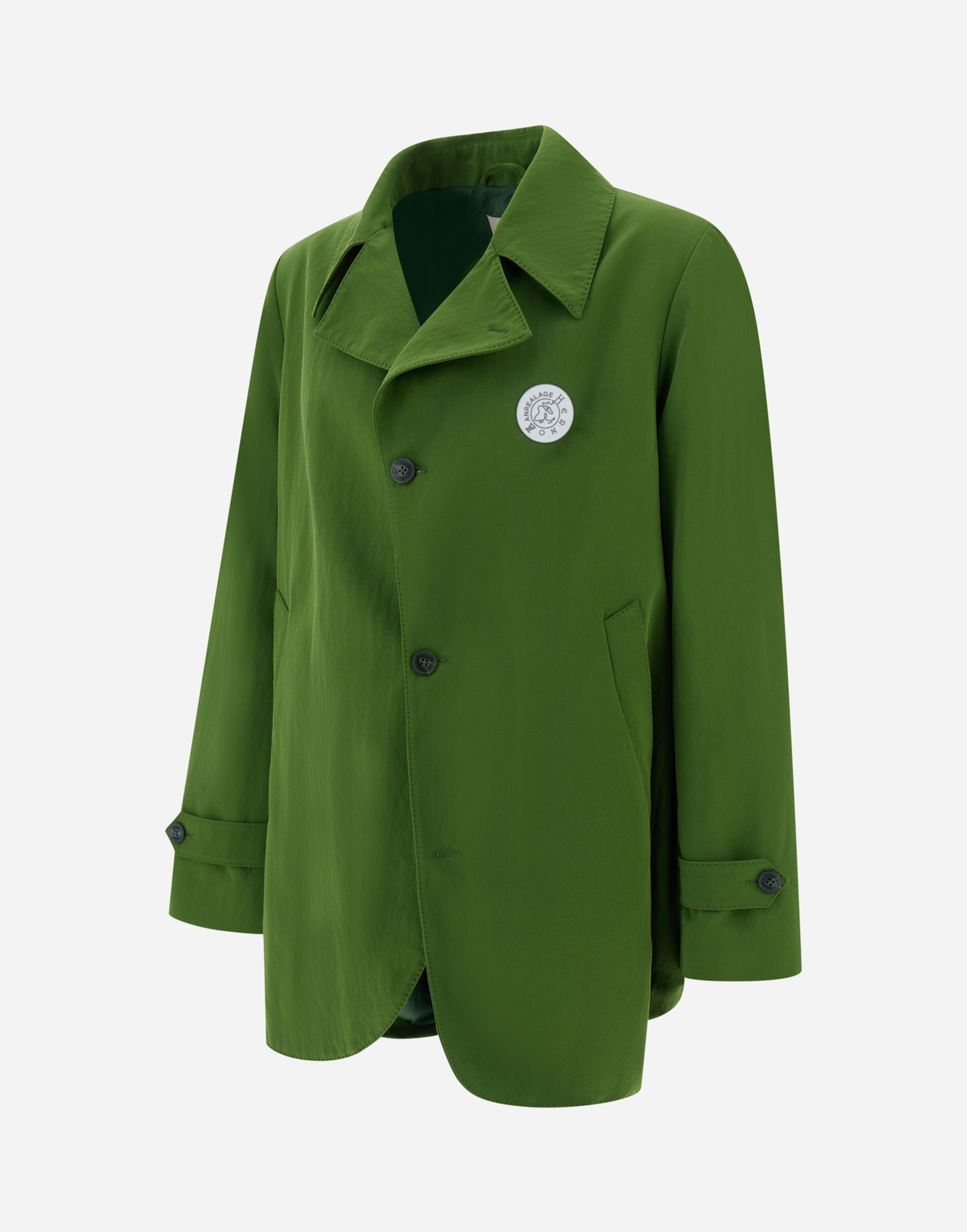 Herno Globe Blazer In Recycled Nylon Twill In Garden Green