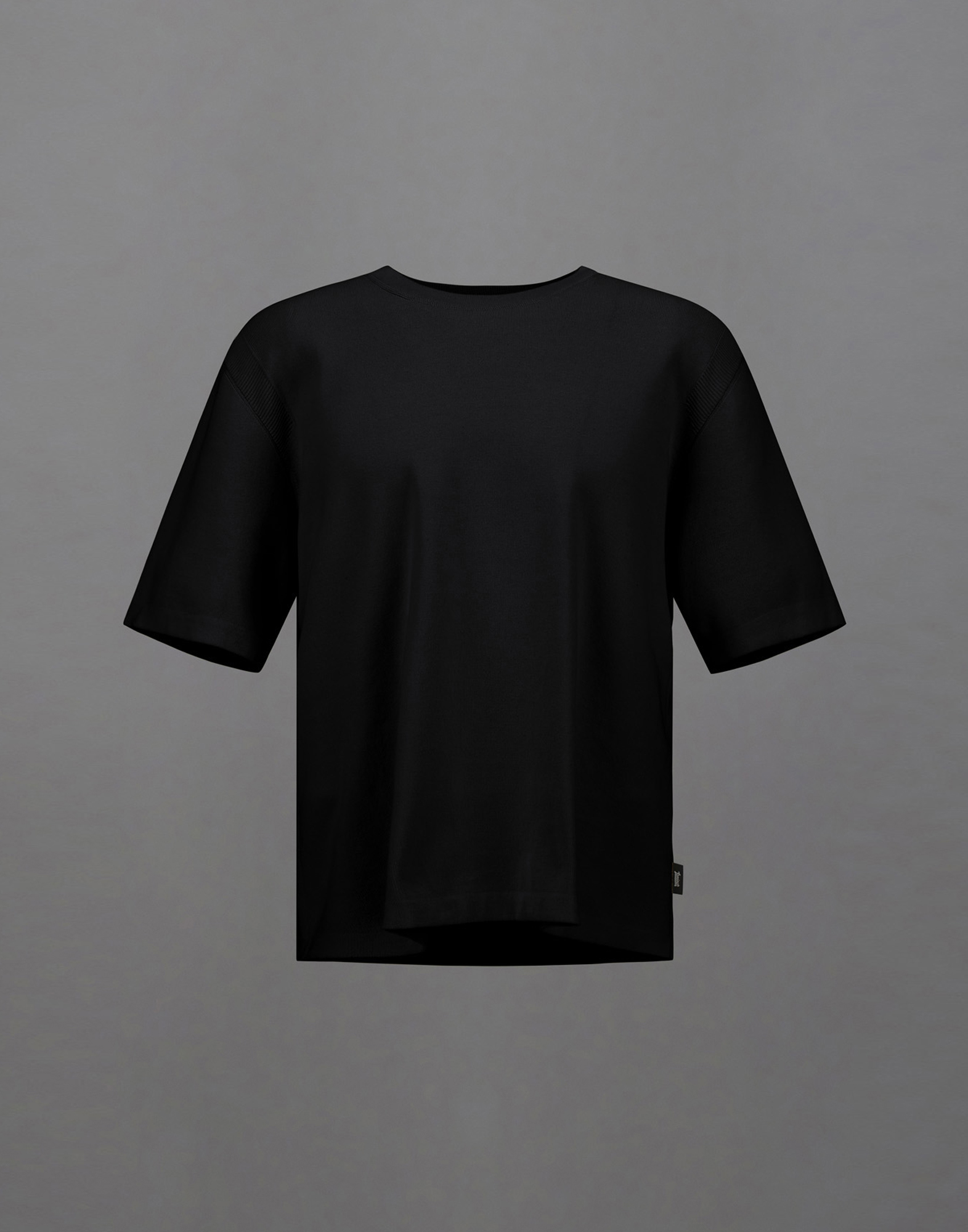 Herno Laminar T-shirt In Light Knit In Black