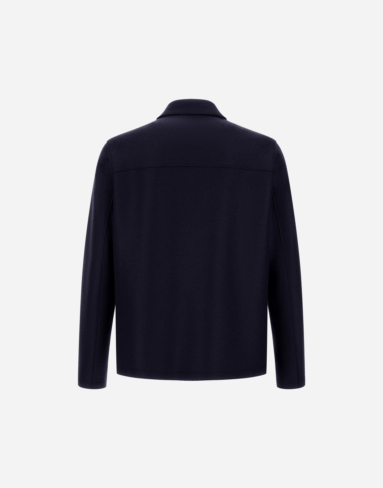 Herno Resort Shacket In Felted Wool In Blue