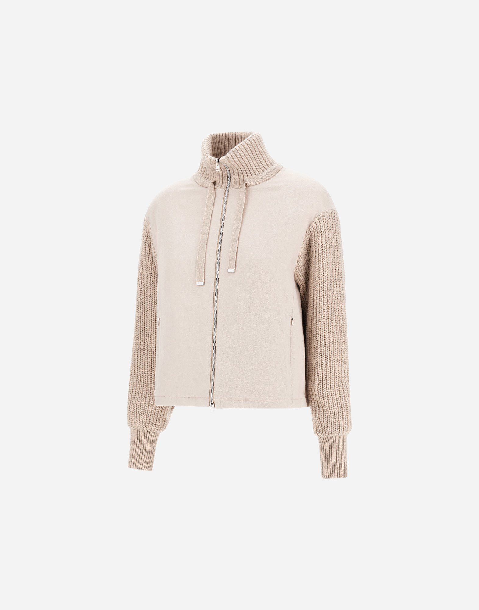 Herno Resort Jacket In Cashmere Silk In Neutral