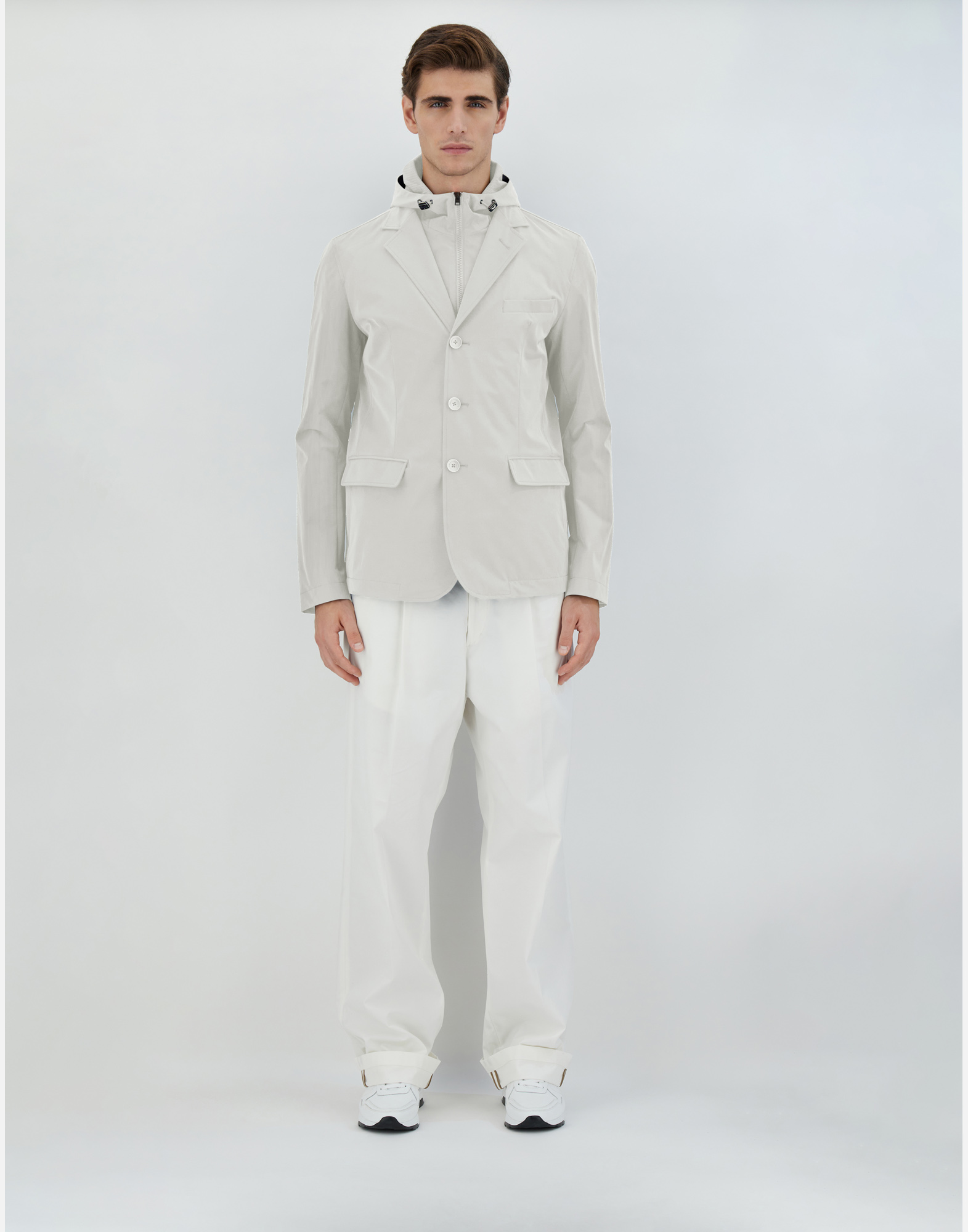Herno City Life Blazer In Grey Pearl