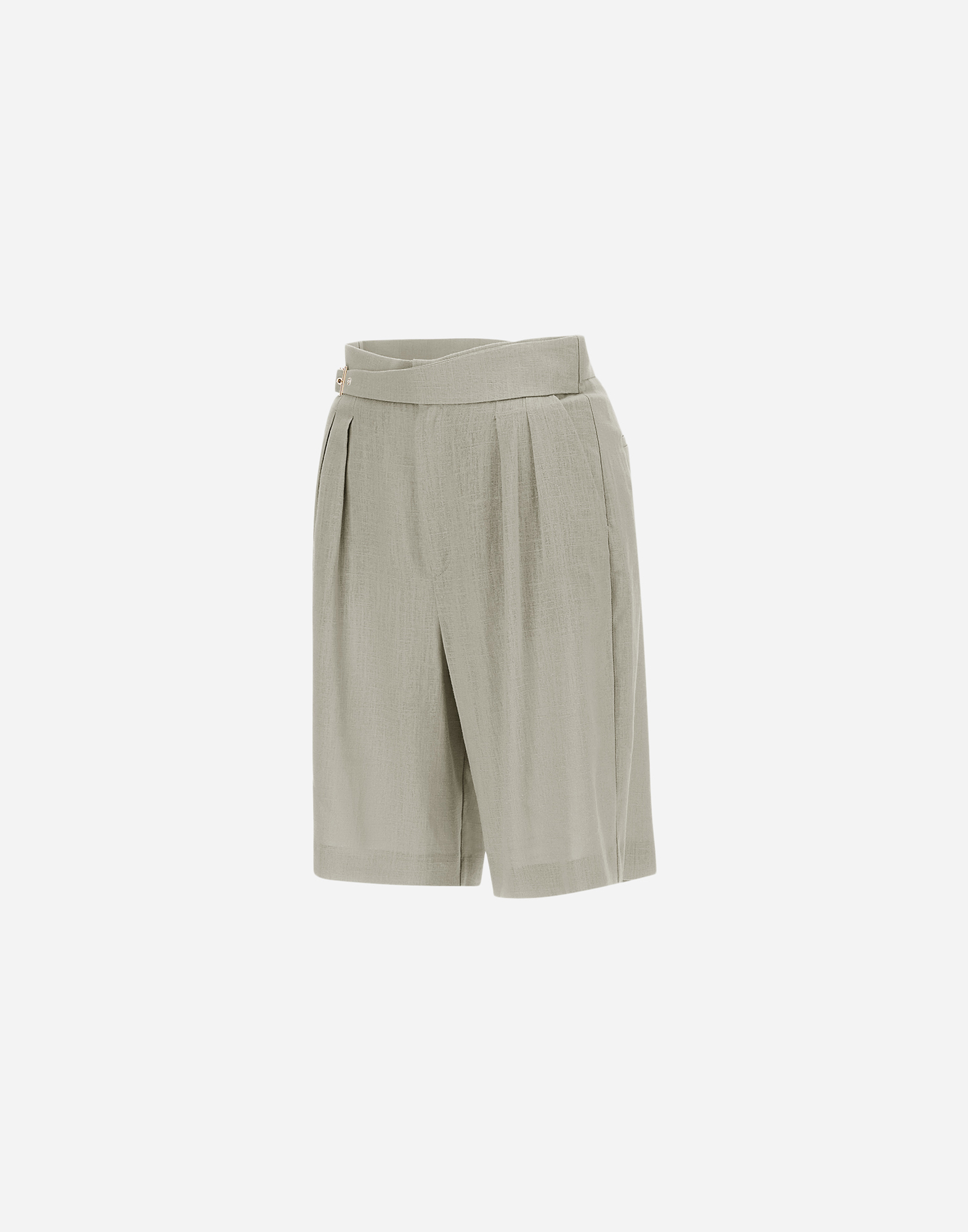 Herno Linen-blend Shorts In Chantilly
