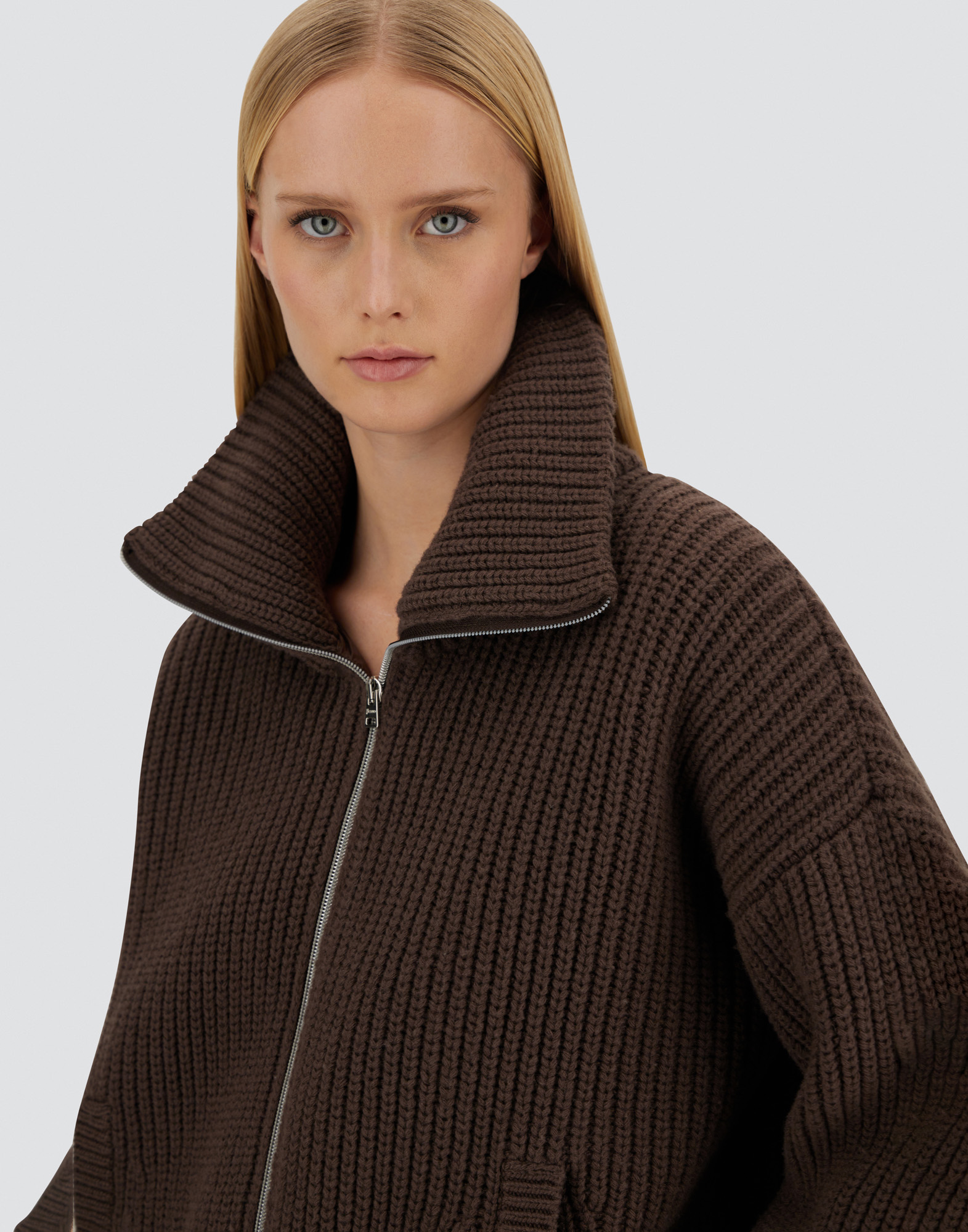 Herno Resort Cardigan In Infinity In Brown