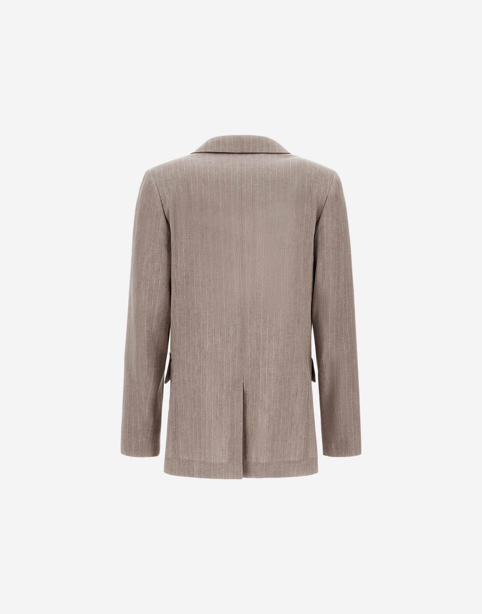 Herno Blazer In Linen Pinstripe In Chantilly
