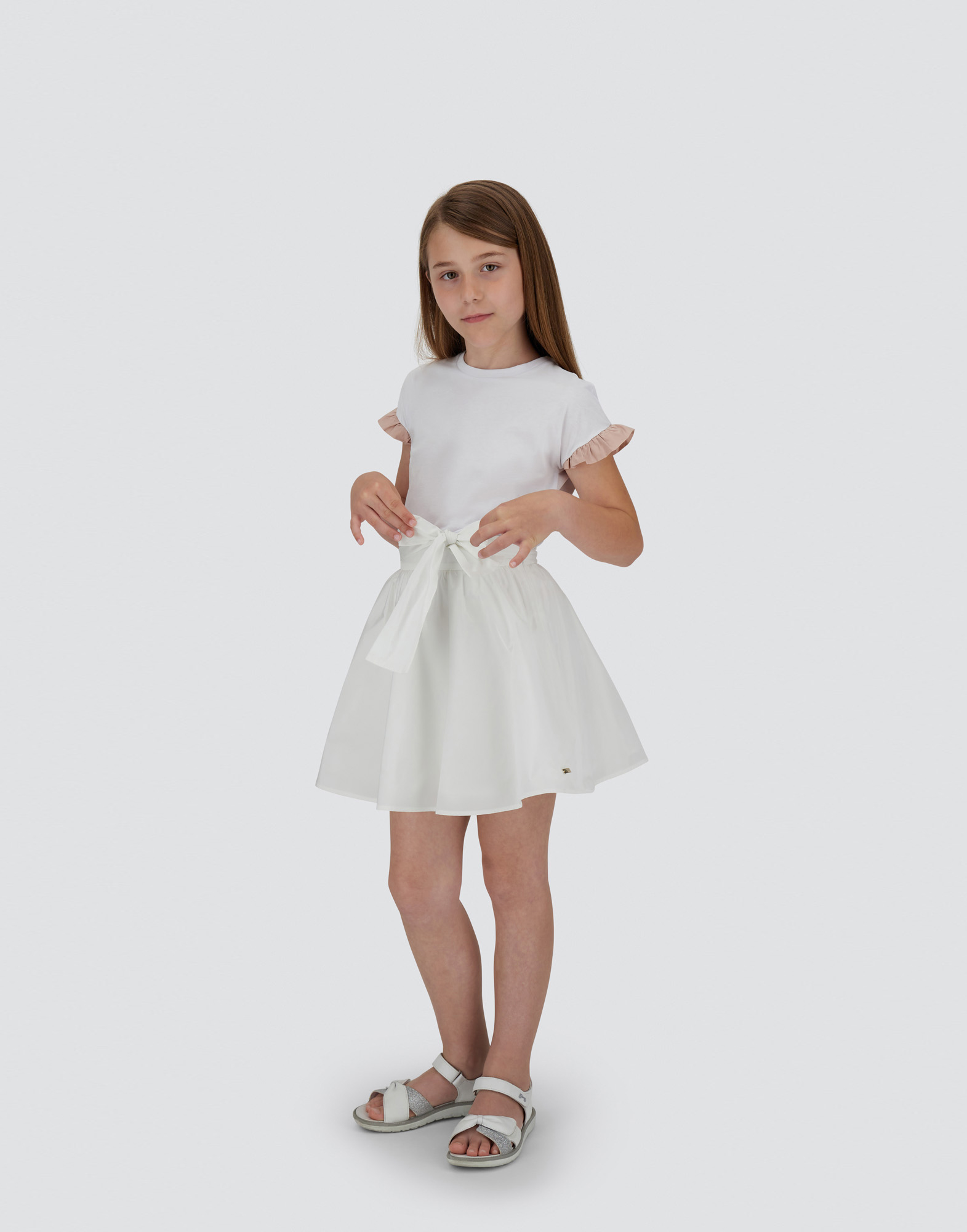 Herno New Techno Taffeta Skirt In White