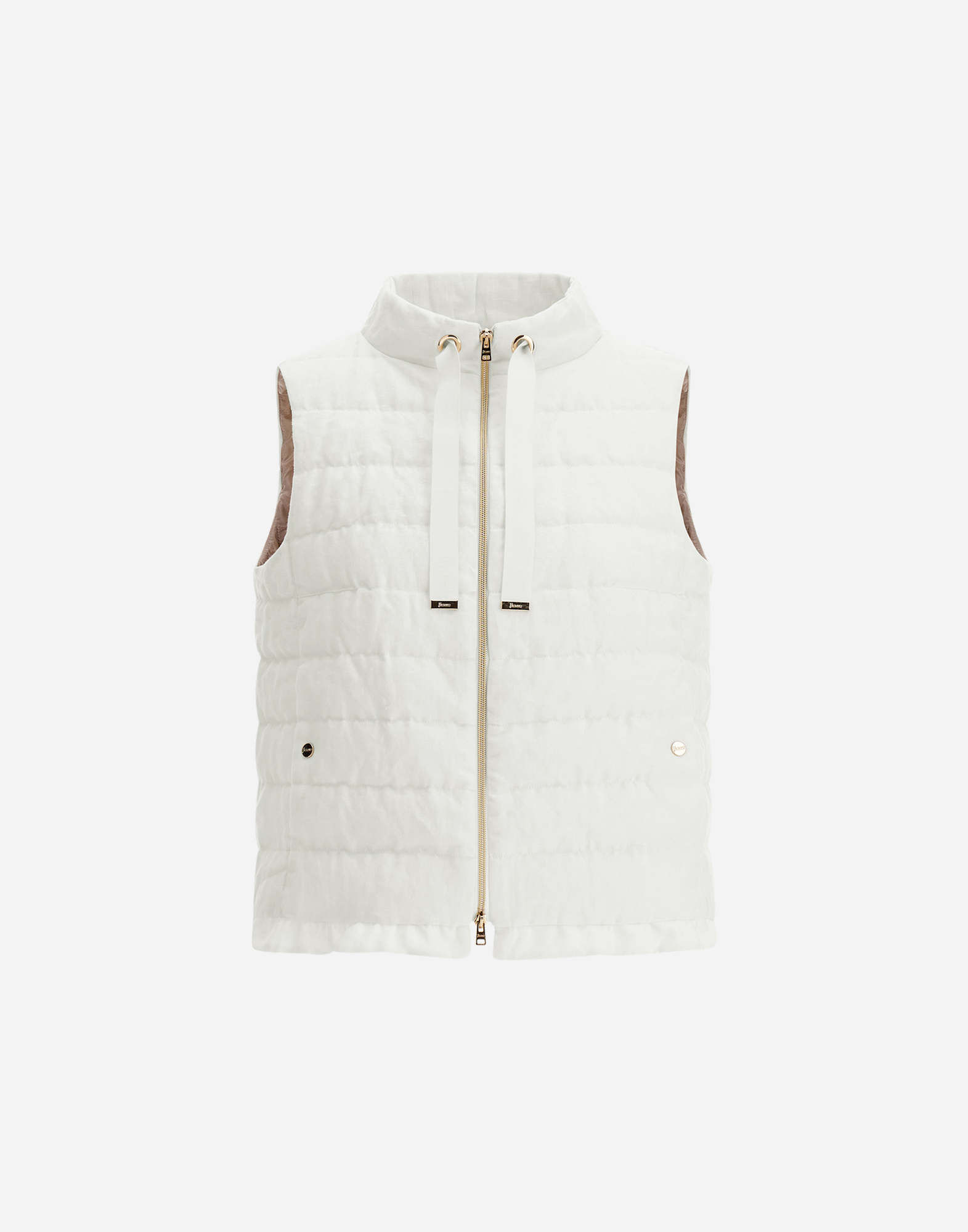 Herno Vest In New Lino In White
