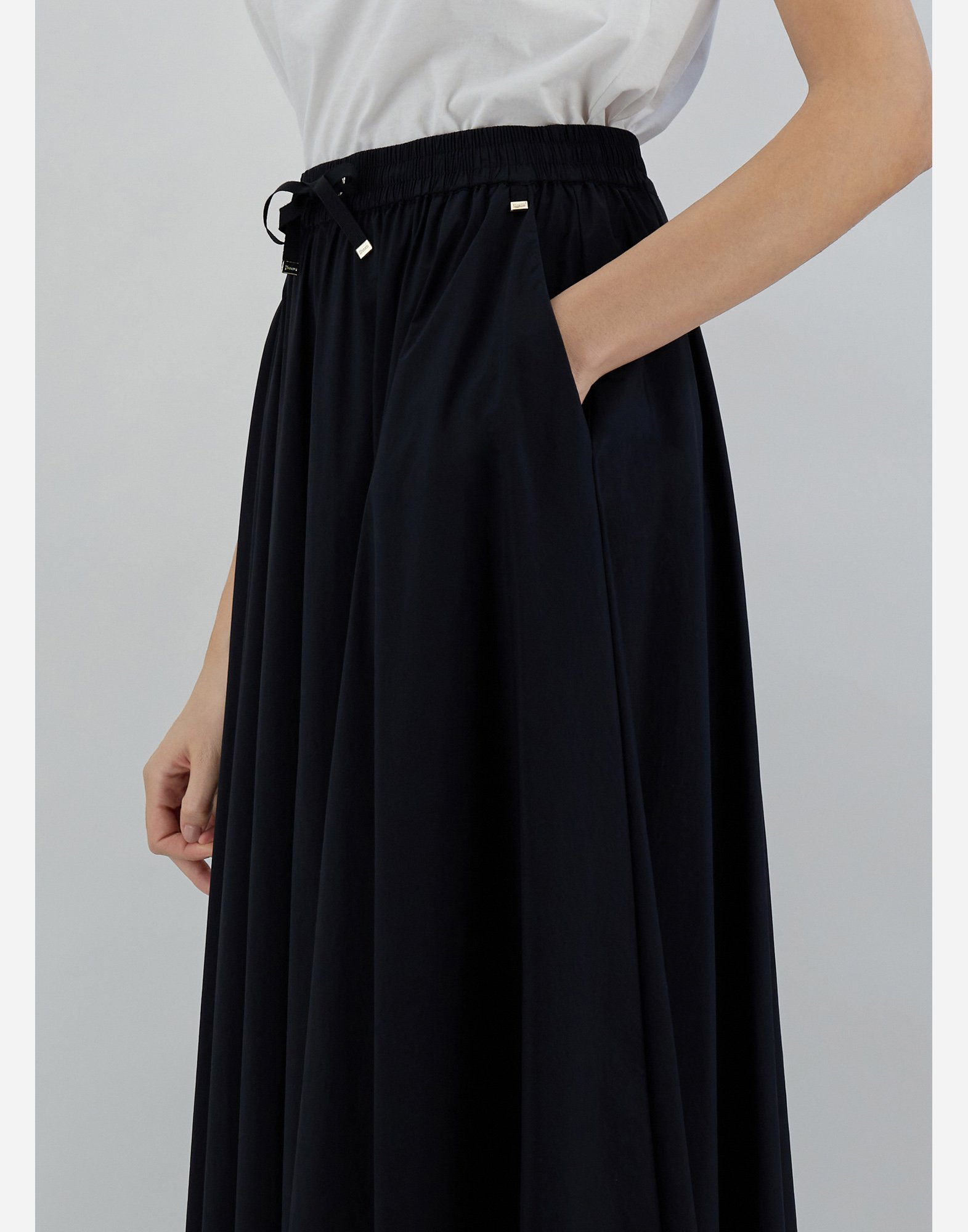 Shop Herno Skirt In Light Nylon Stretch In Black