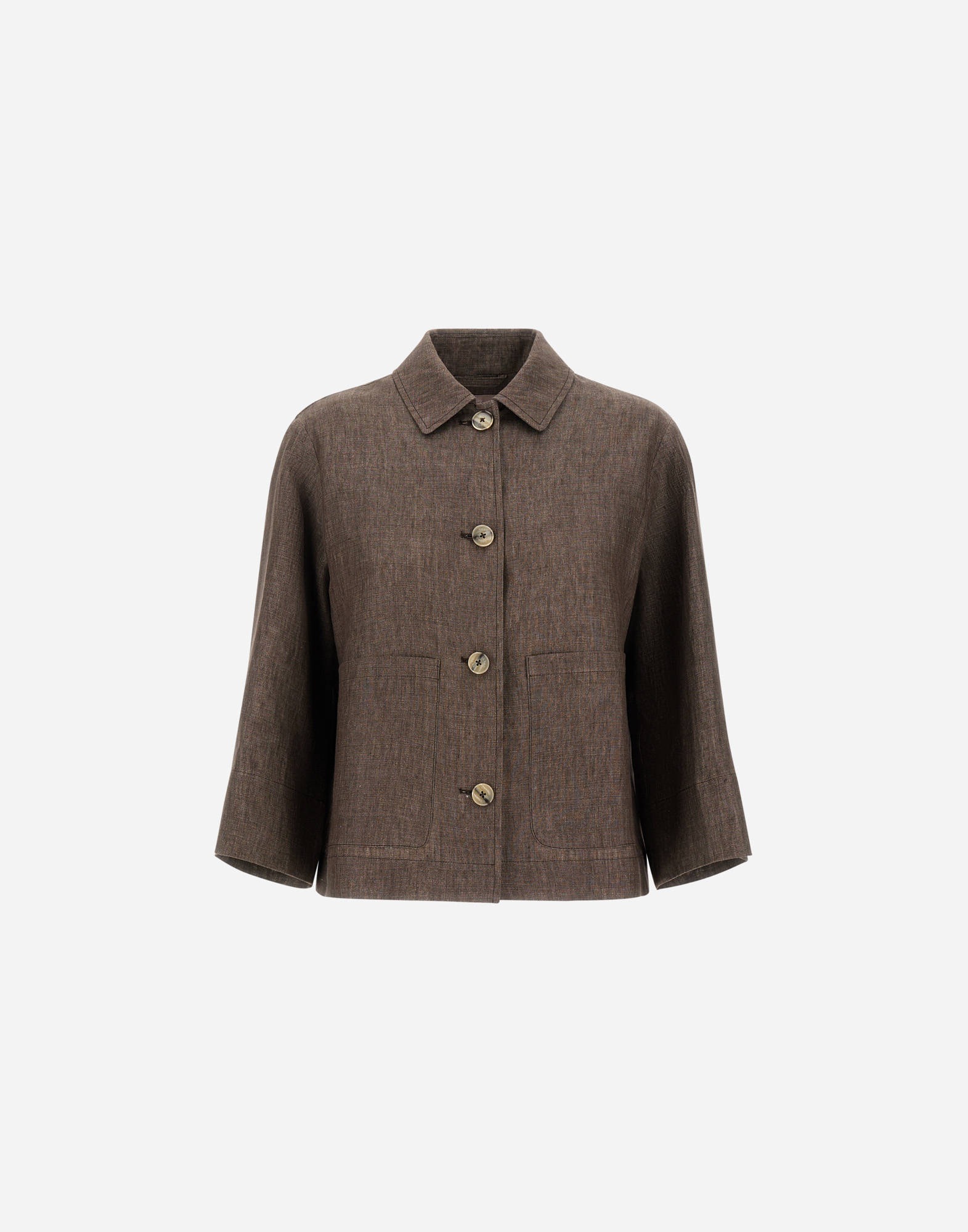 Herno Resort Shacket In New Linen In Brown