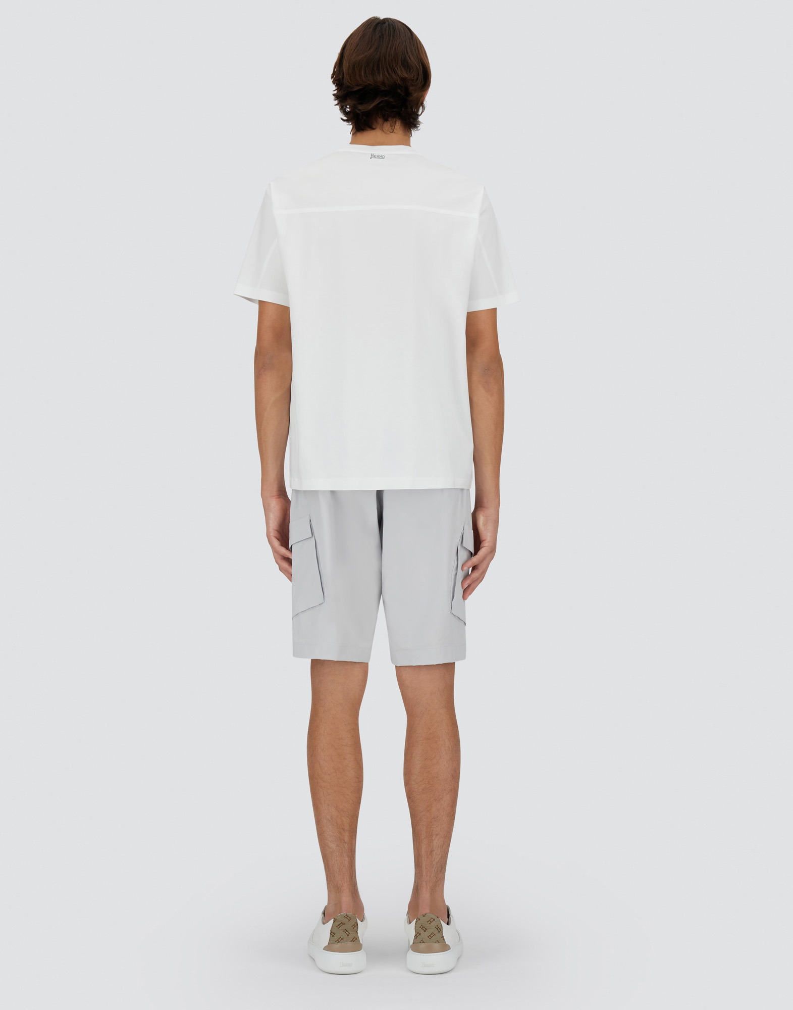 Herno T-shirt In Superfine Cotton Stretch And Light Scuba In White