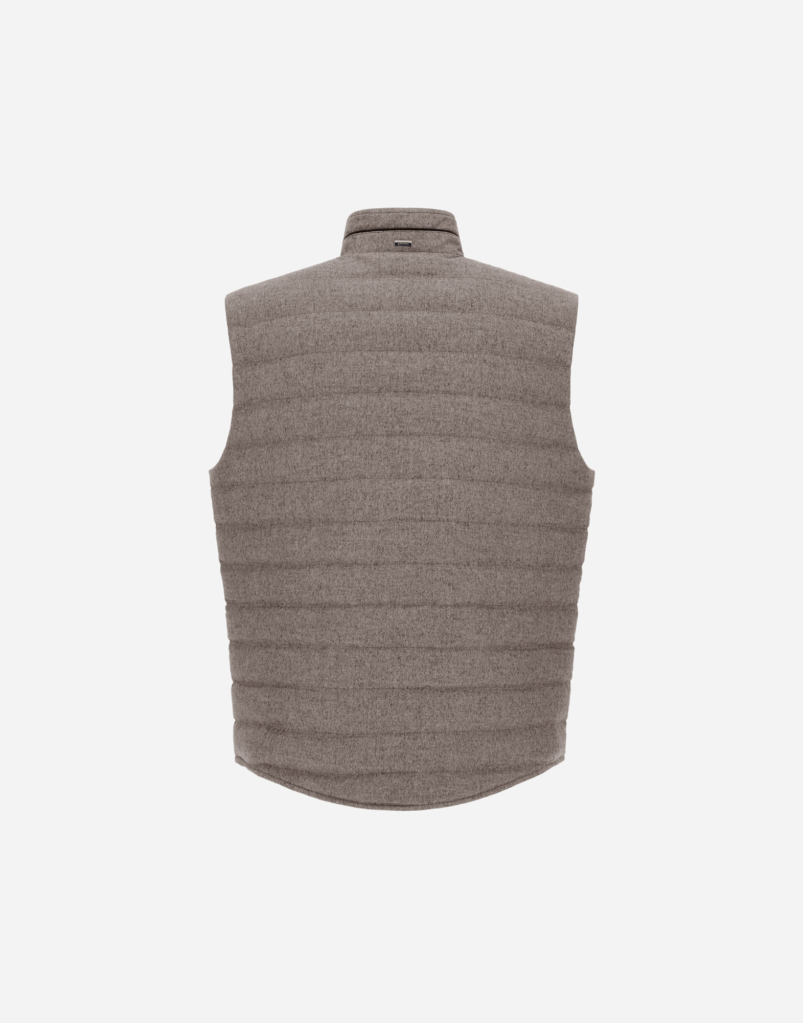 Herno Cashmere And Silk Sleeveless In Dove Grey
