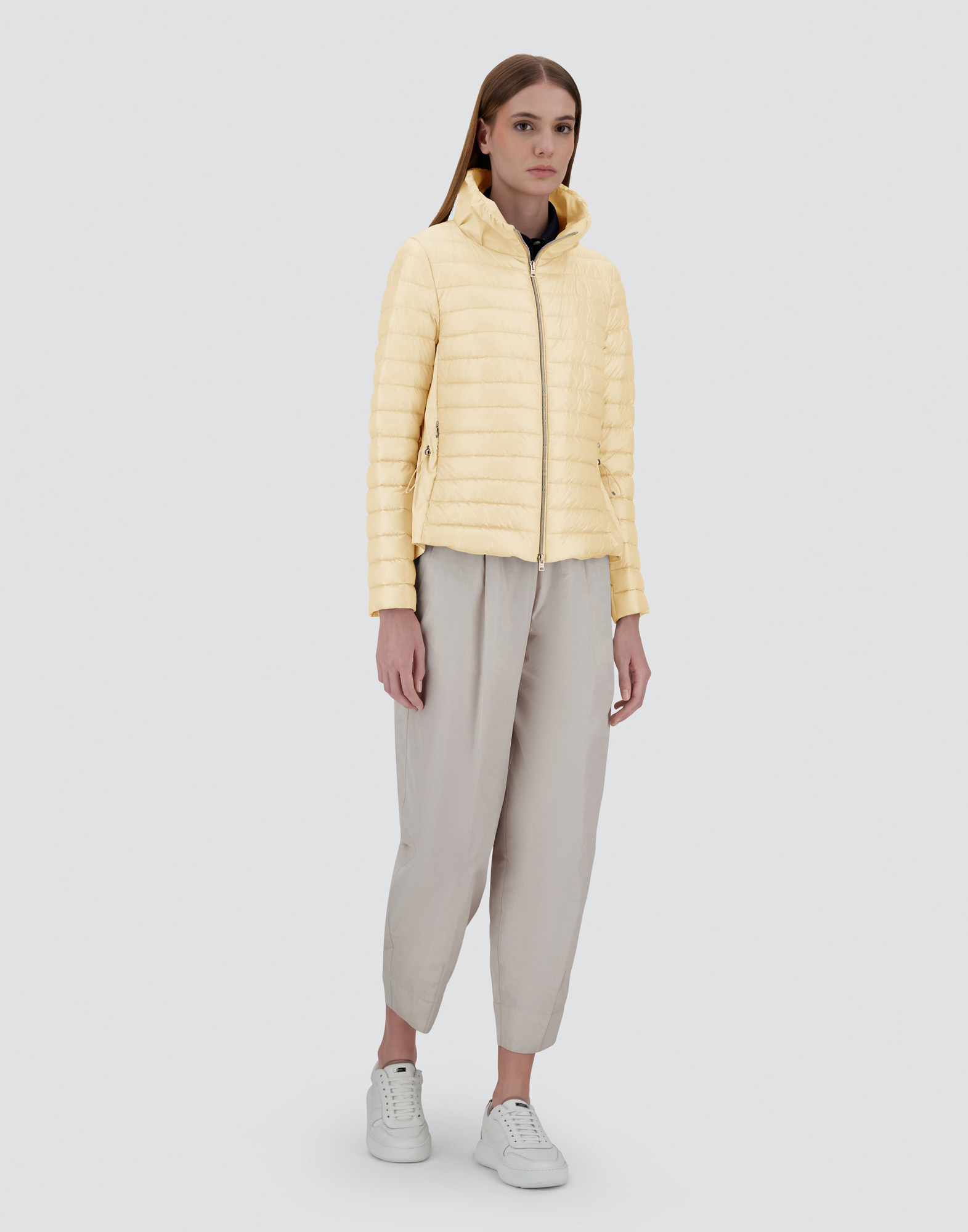 Herno Jacket In Nylon Ultralight And New Techno Taffeta In Ivory