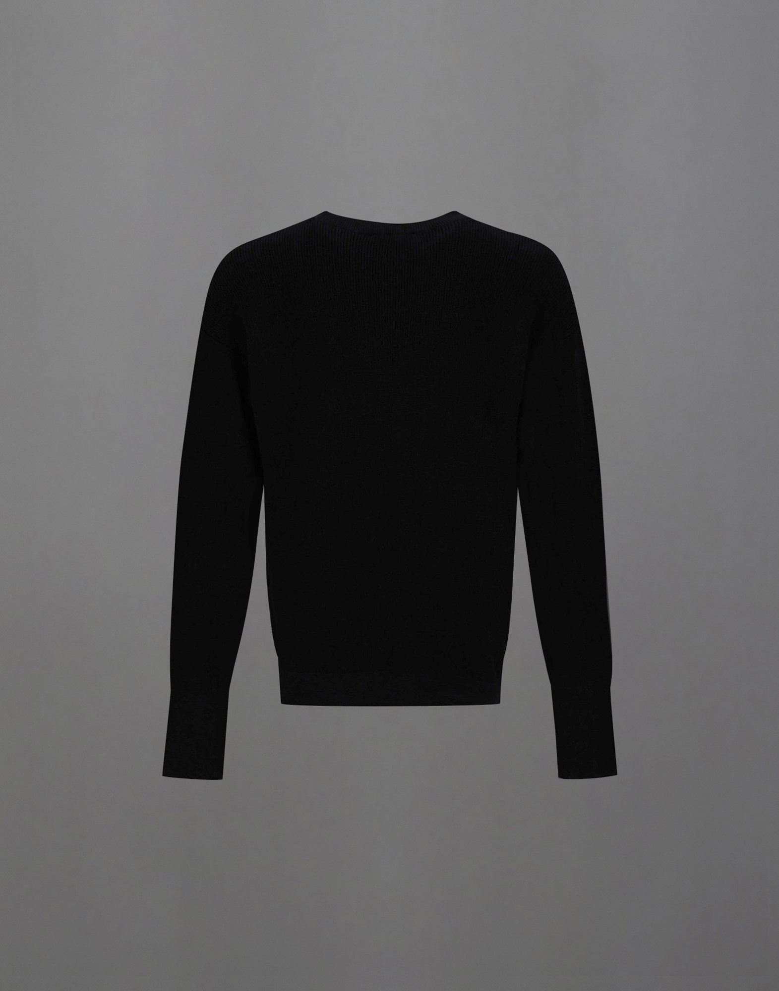 Herno Laminar Sweater In Cony Knit And Extralight Stretch In Black