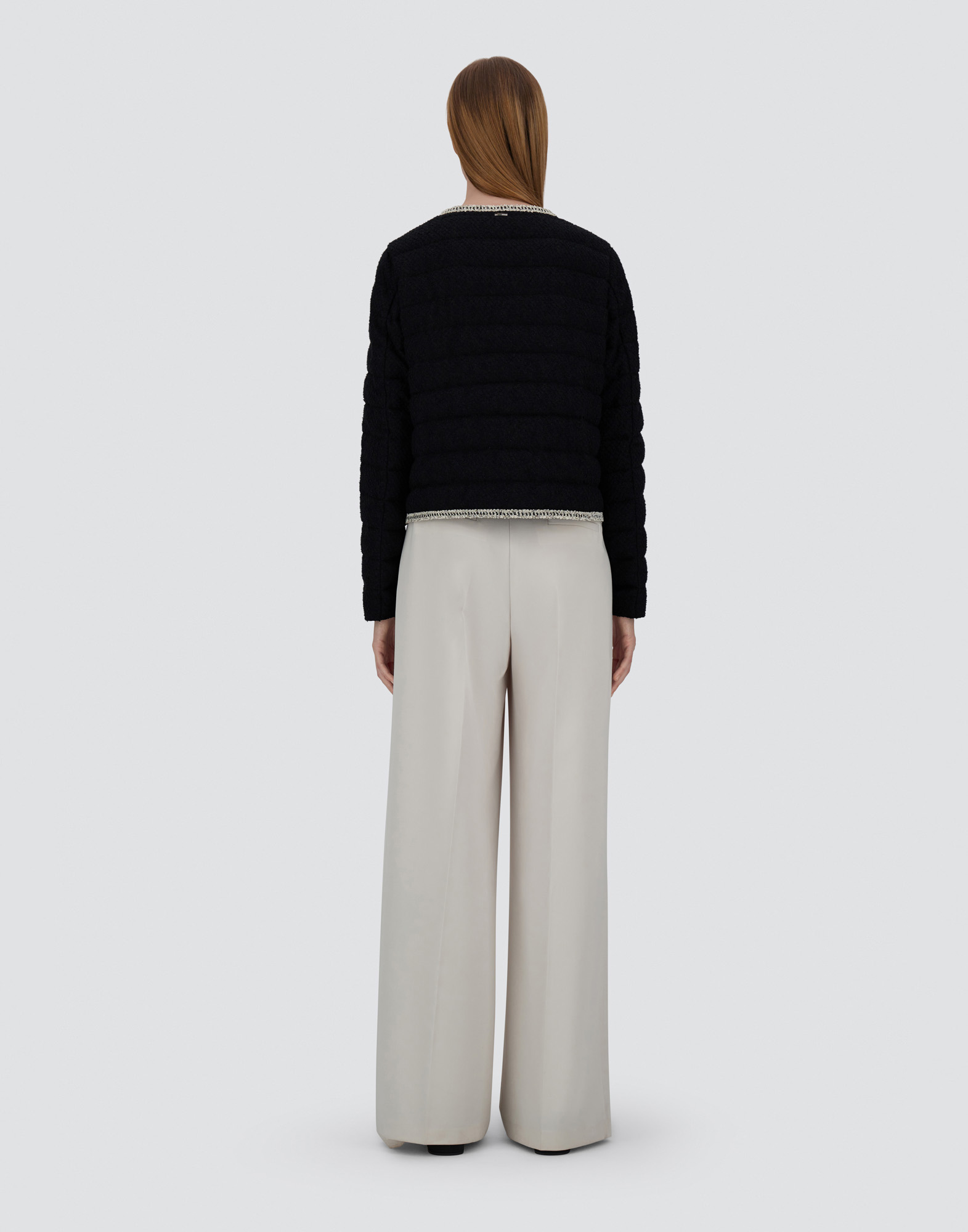 Herno Jacket In Bright Bouclé In Black