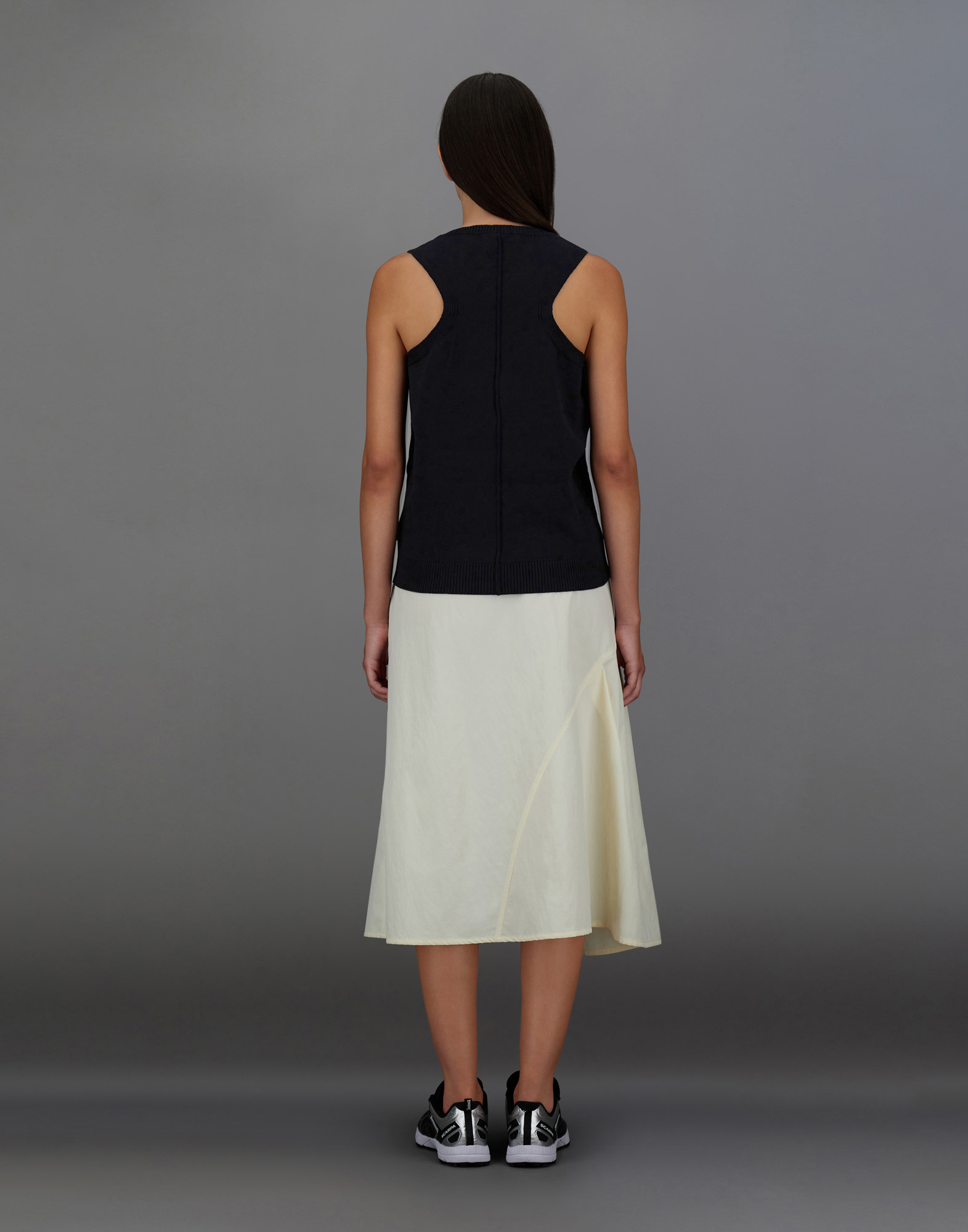Herno Laminar Tank Top In Light Knit In Black