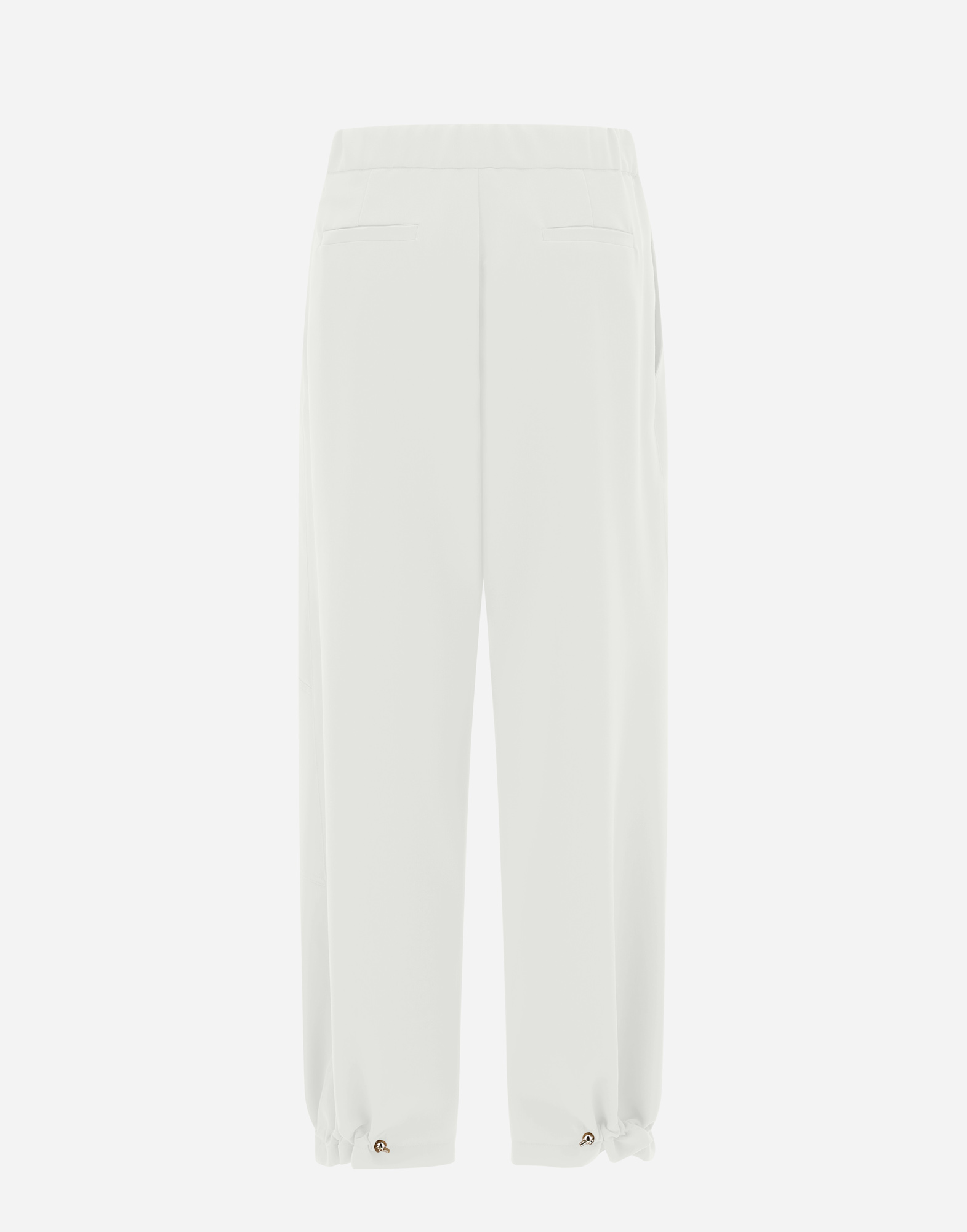 Herno Viscose Effect Trousers In Grey Pearl