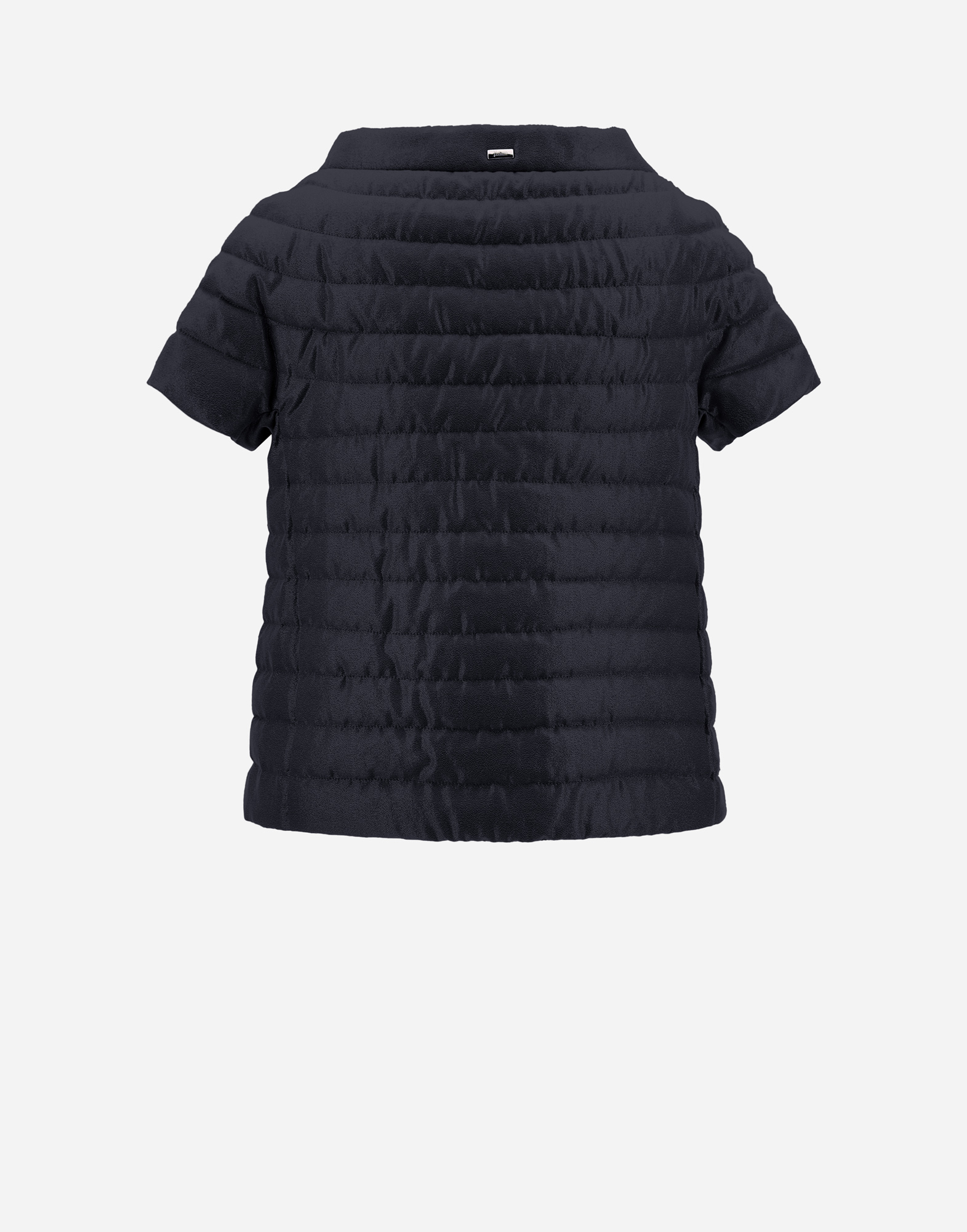 Herno Metallic Effect Cape In Black