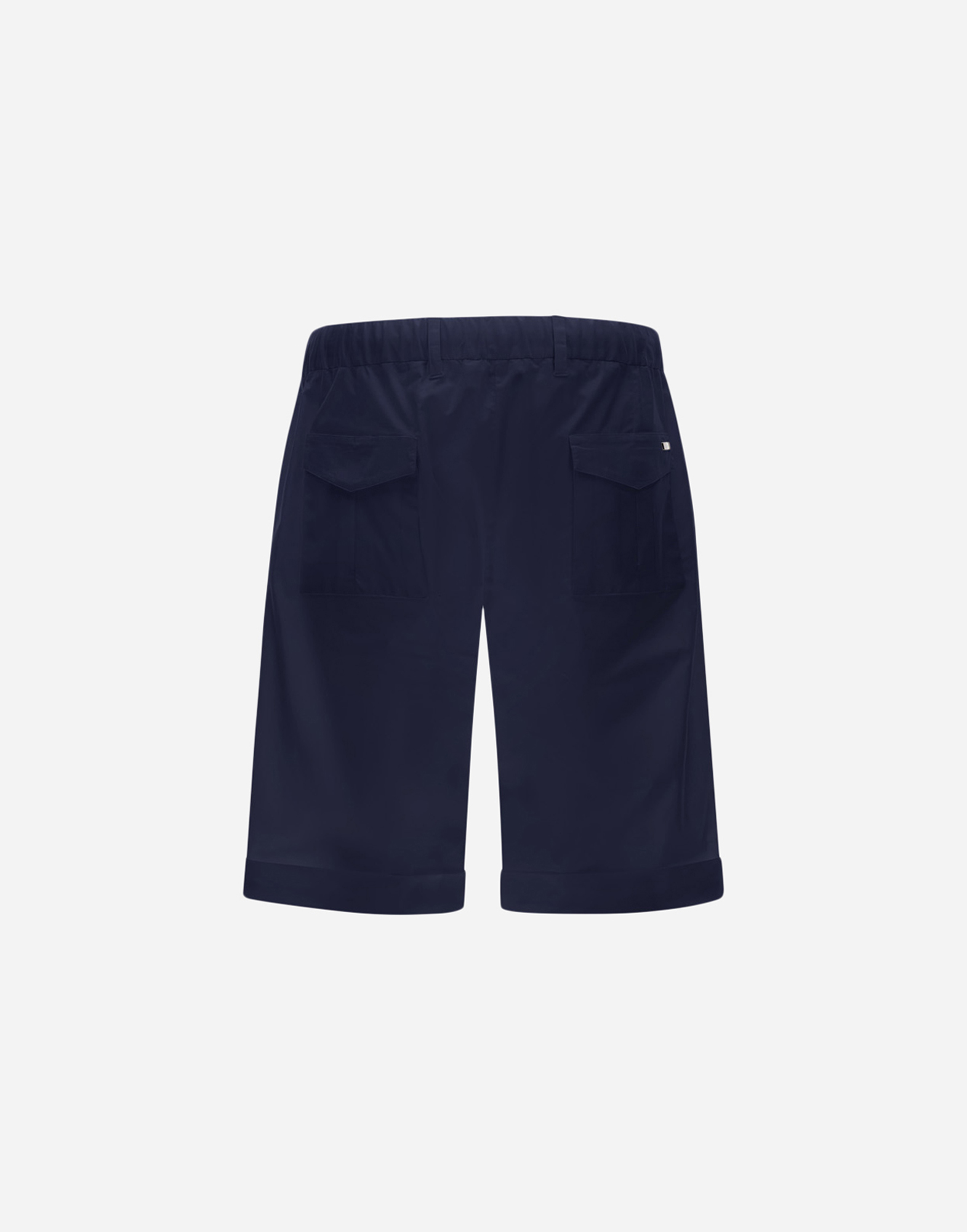 Herno Light Cotton Stretch Shorts In Blu Navy