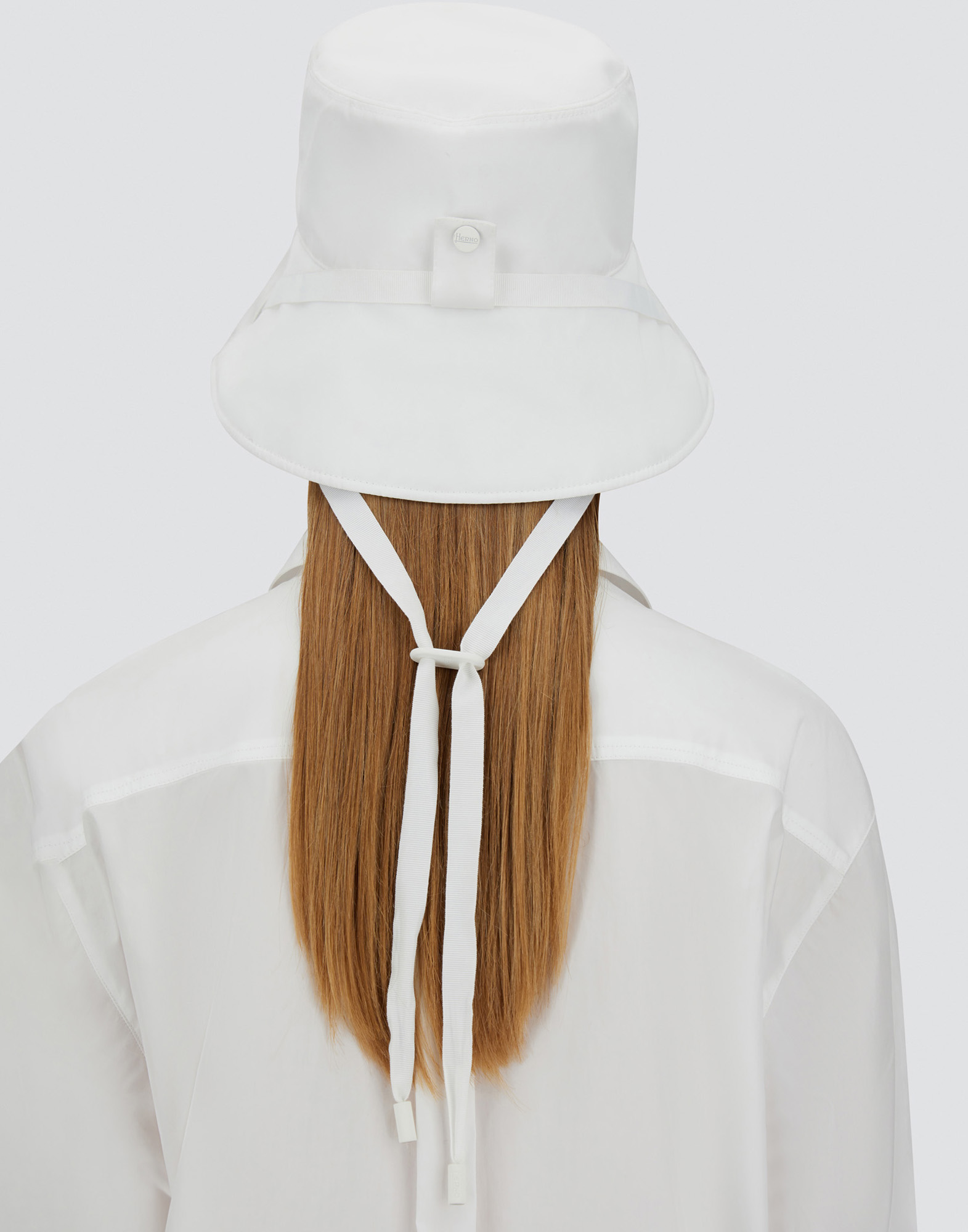 Herno New Techno Taffeta Hat In White