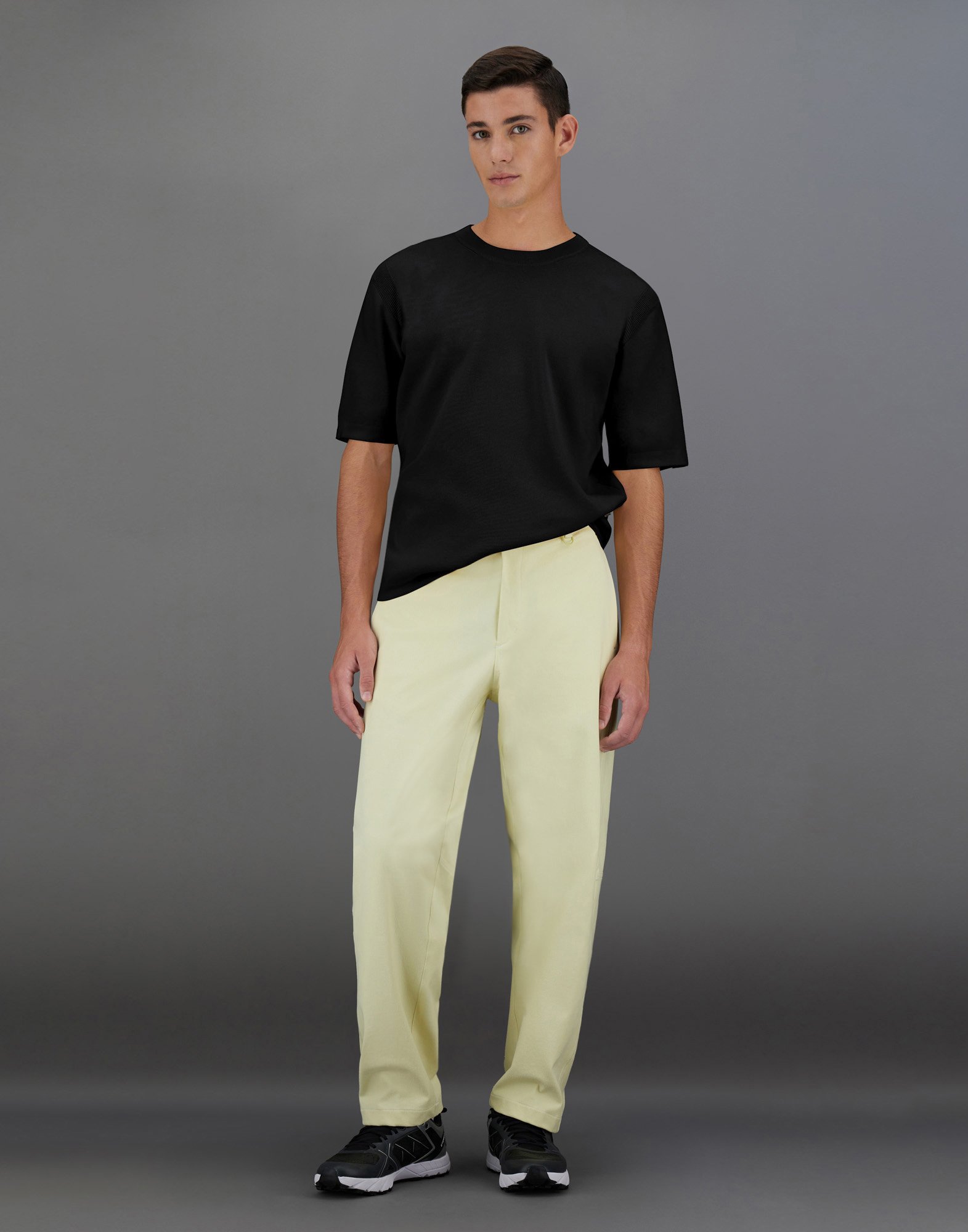 Herno Laminar T-shirt In Light Knit In Black