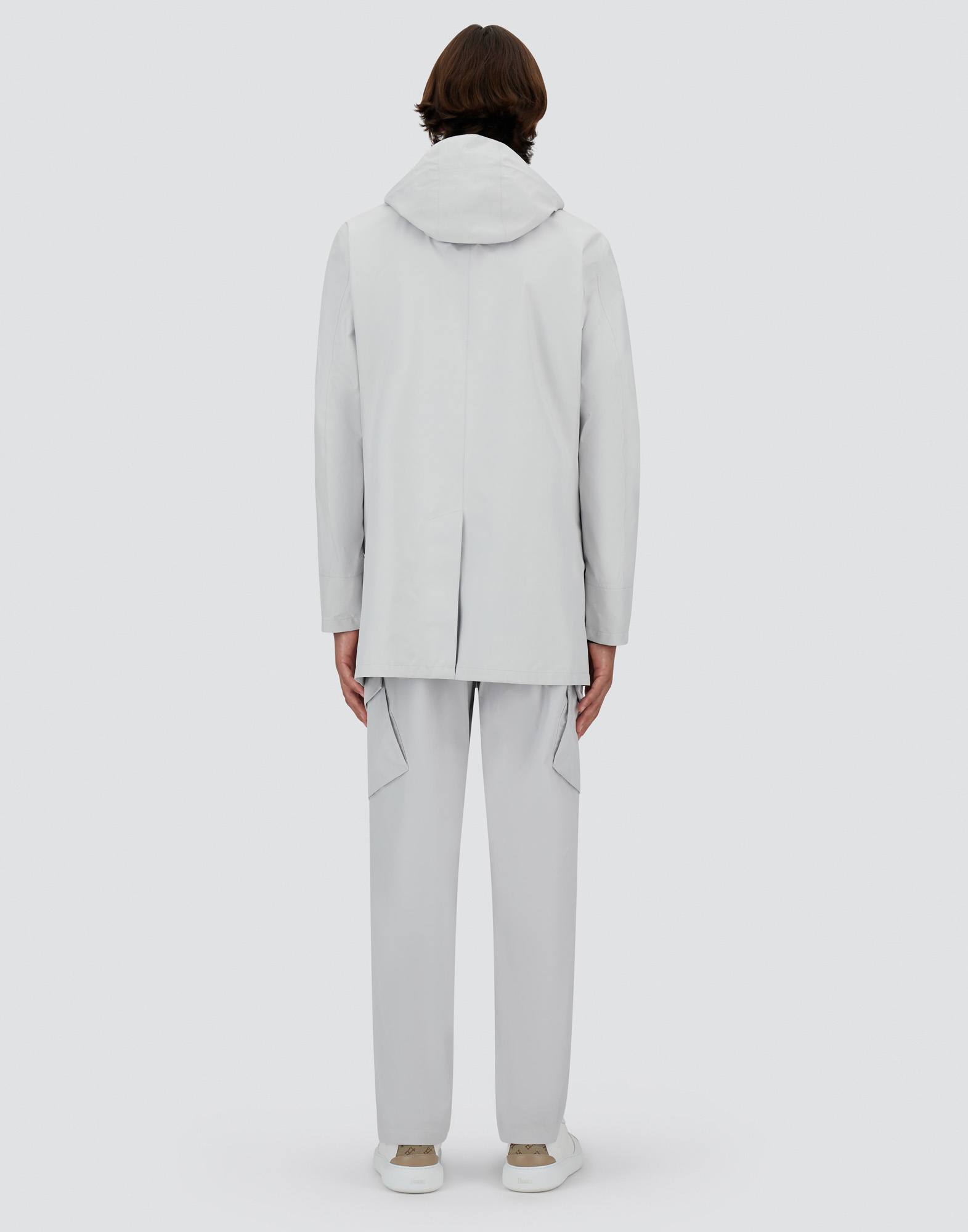 Herno Laminar Padded Carcoat In Gore-tex 2l In Ice