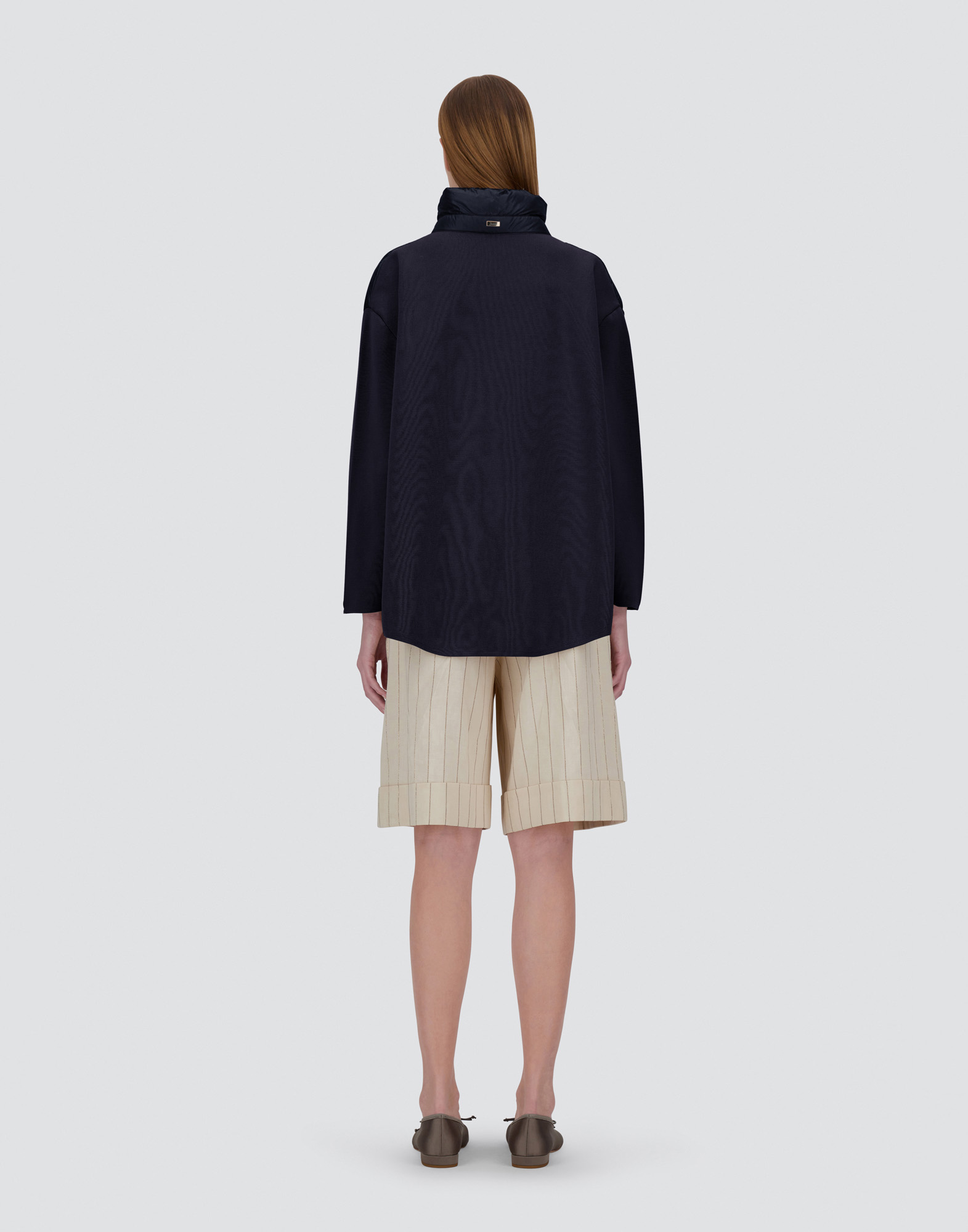 Herno Jacket In Eternal Cotton And Nylon Ultralight In Blu Navy