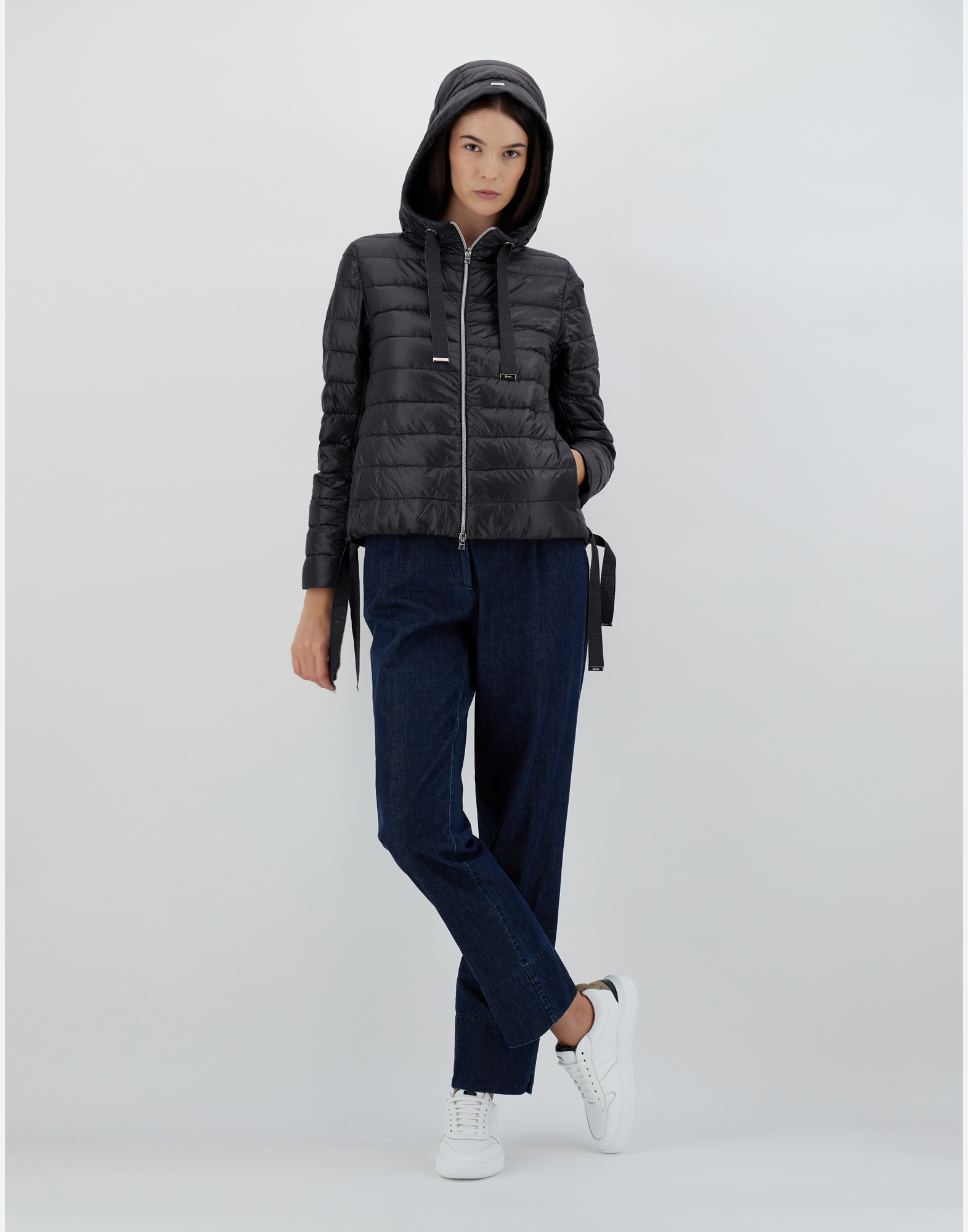 Herno Bomber Jacket In Nylon Ultralight In Black