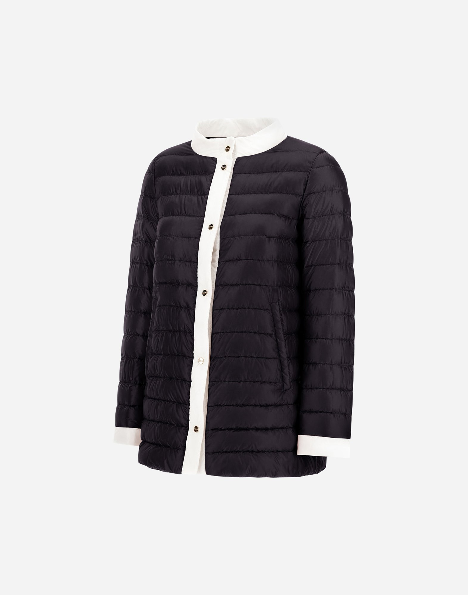 Herno A-shape Jacket In Nylon Ultralight And Ecoage In Black