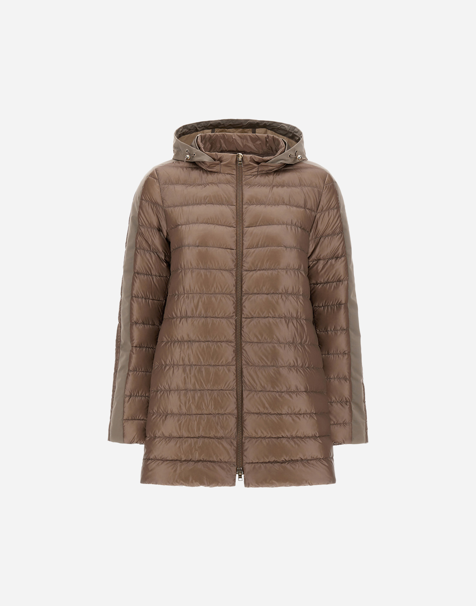 Herno A-shape Jacket In Nylon Ultralight And Techno Taffeta In Dove Grey