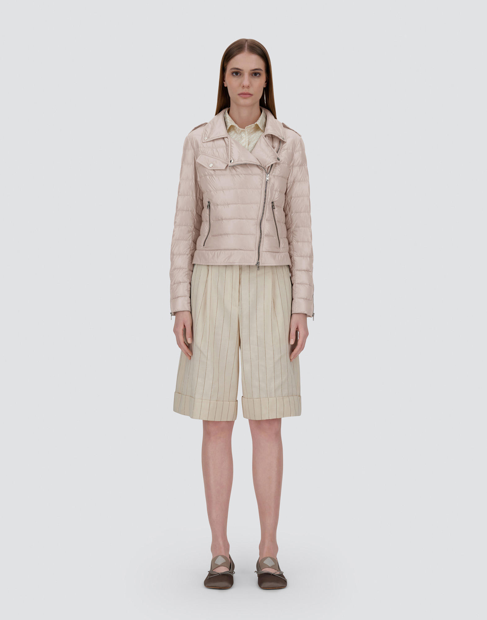Herno Bomber Jacket In Nylon Ultralight In Chantilly