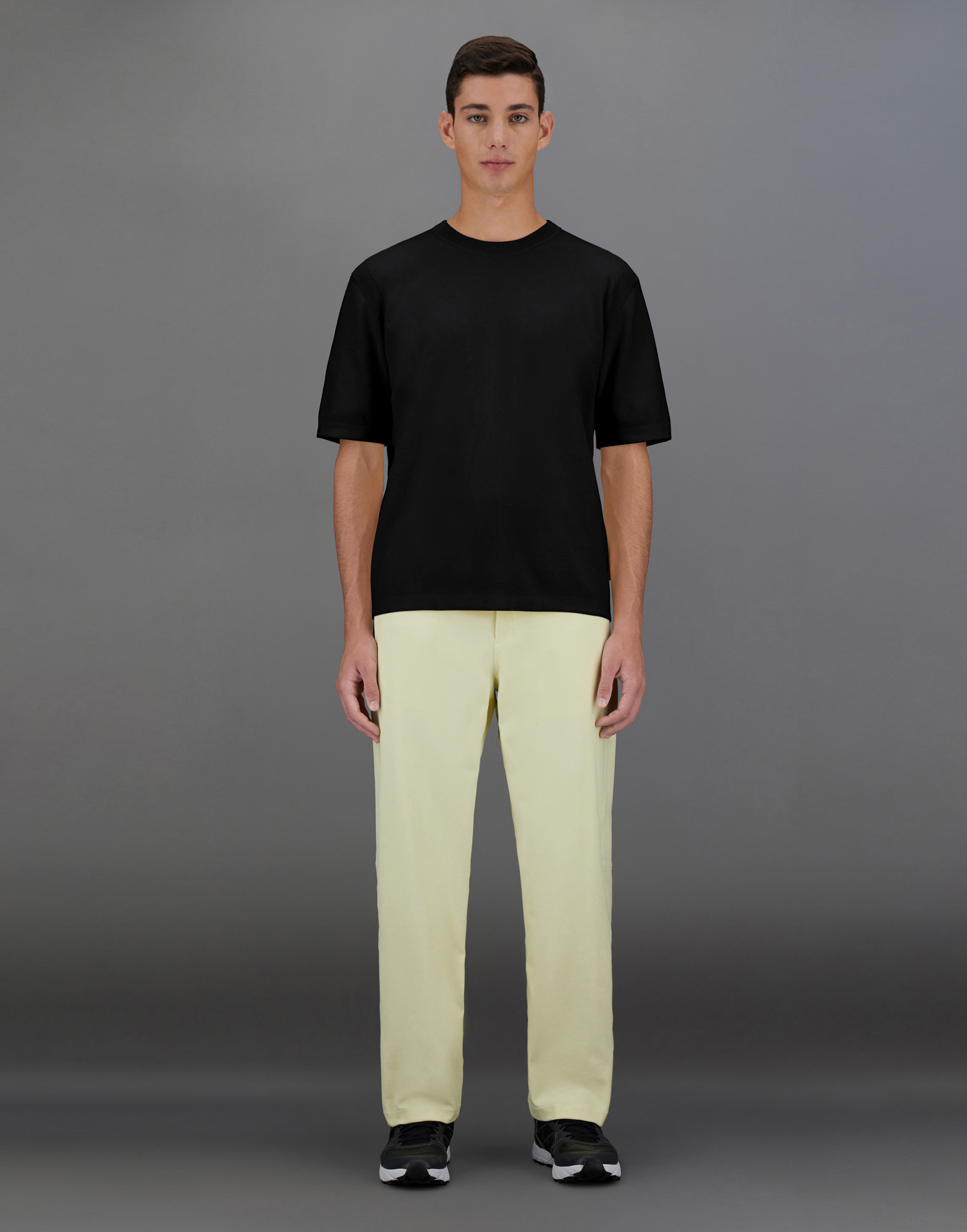 Herno Laminar T-shirt In Light Knit In Black