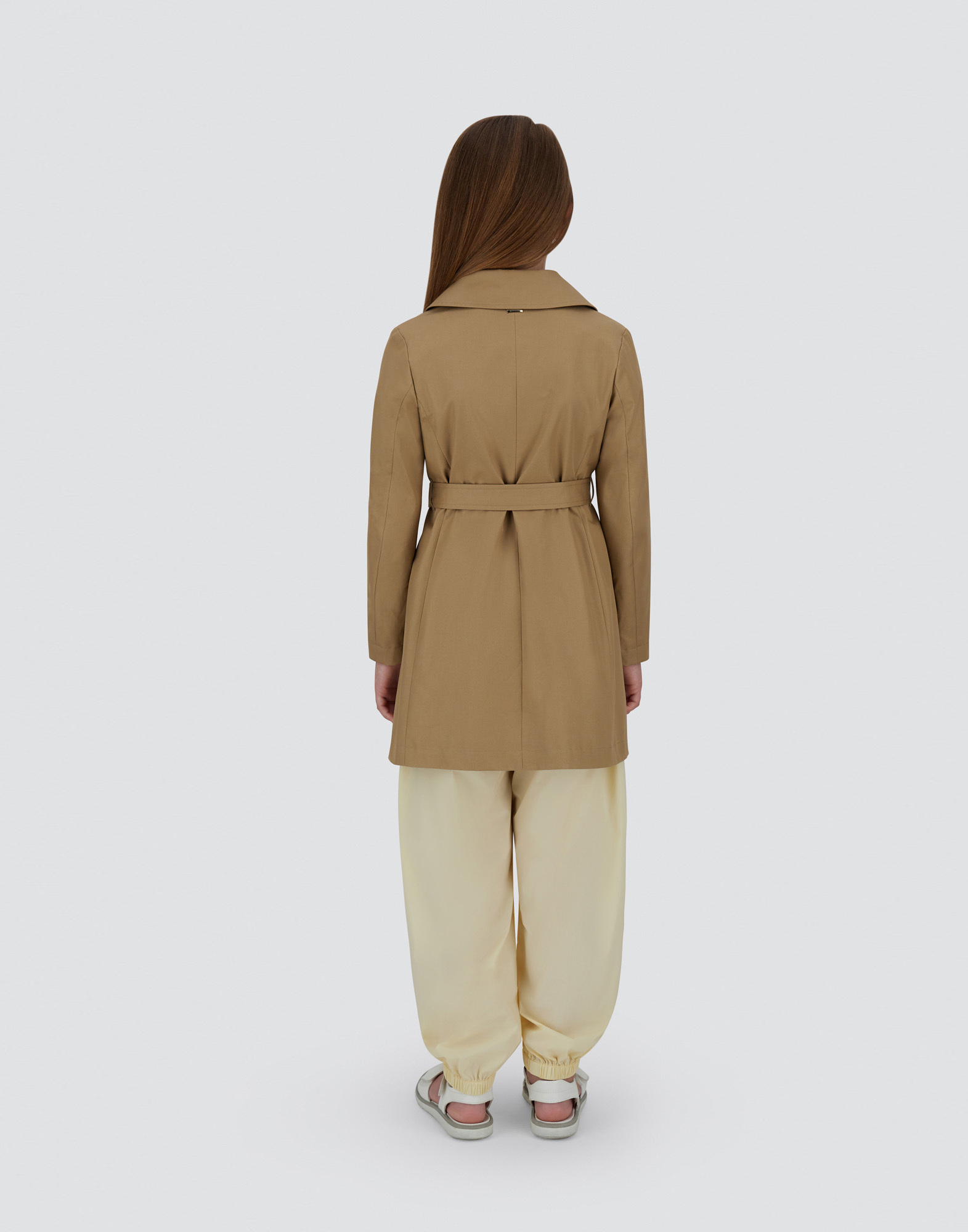 Herno Trench Coat In Dean In Camel