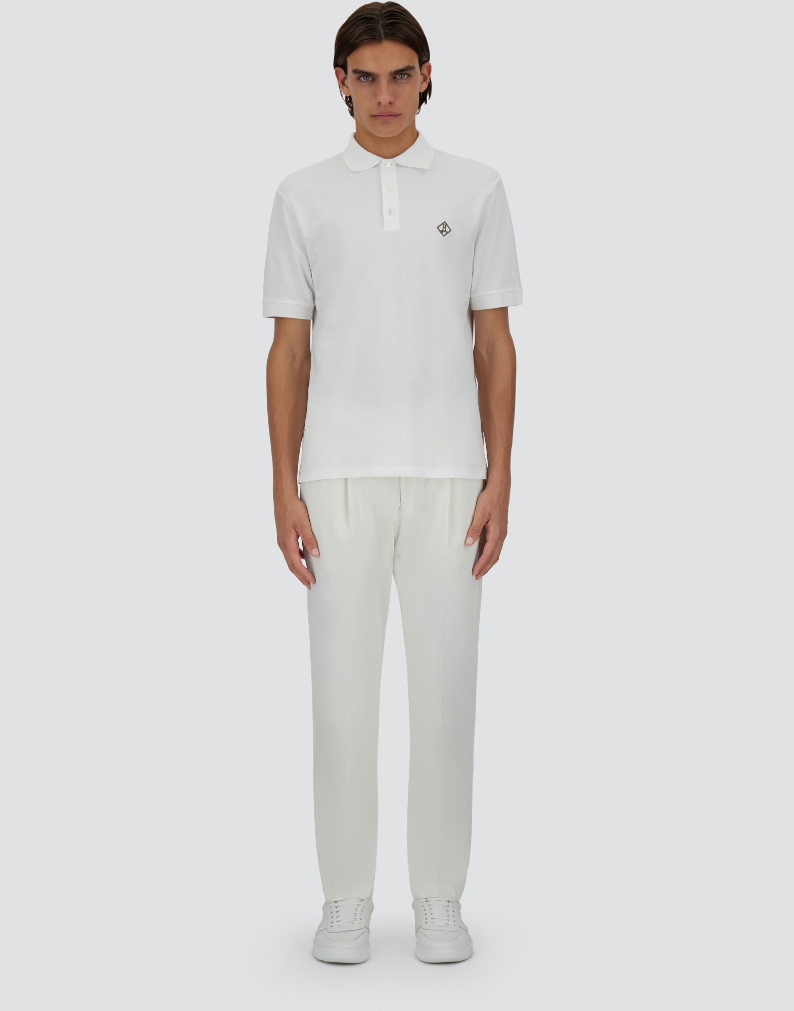 Herno Cotton Polo Shirt With Logo In White