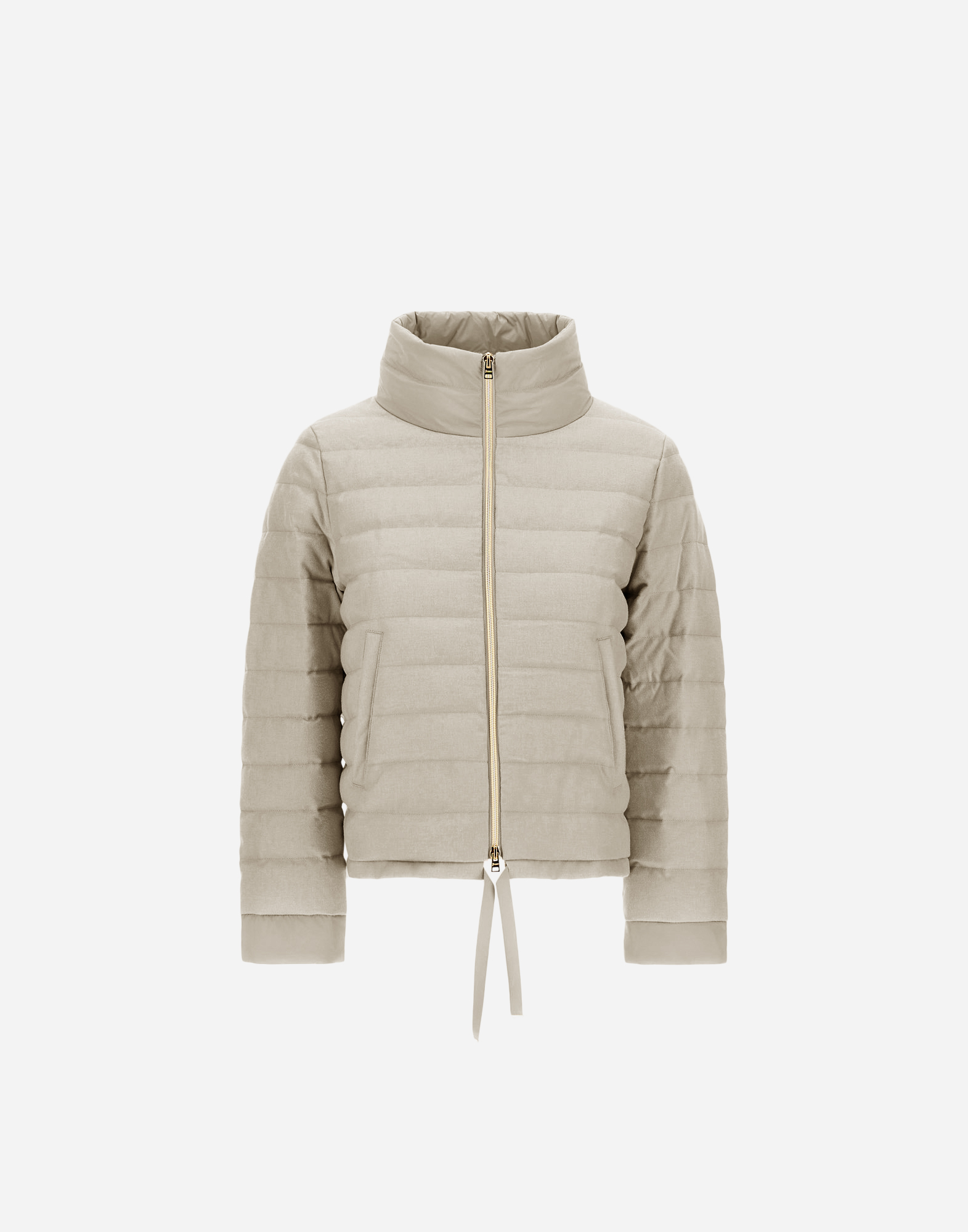 Herno Jacket In Cashmere, Silk And Ecoage In Chantilly