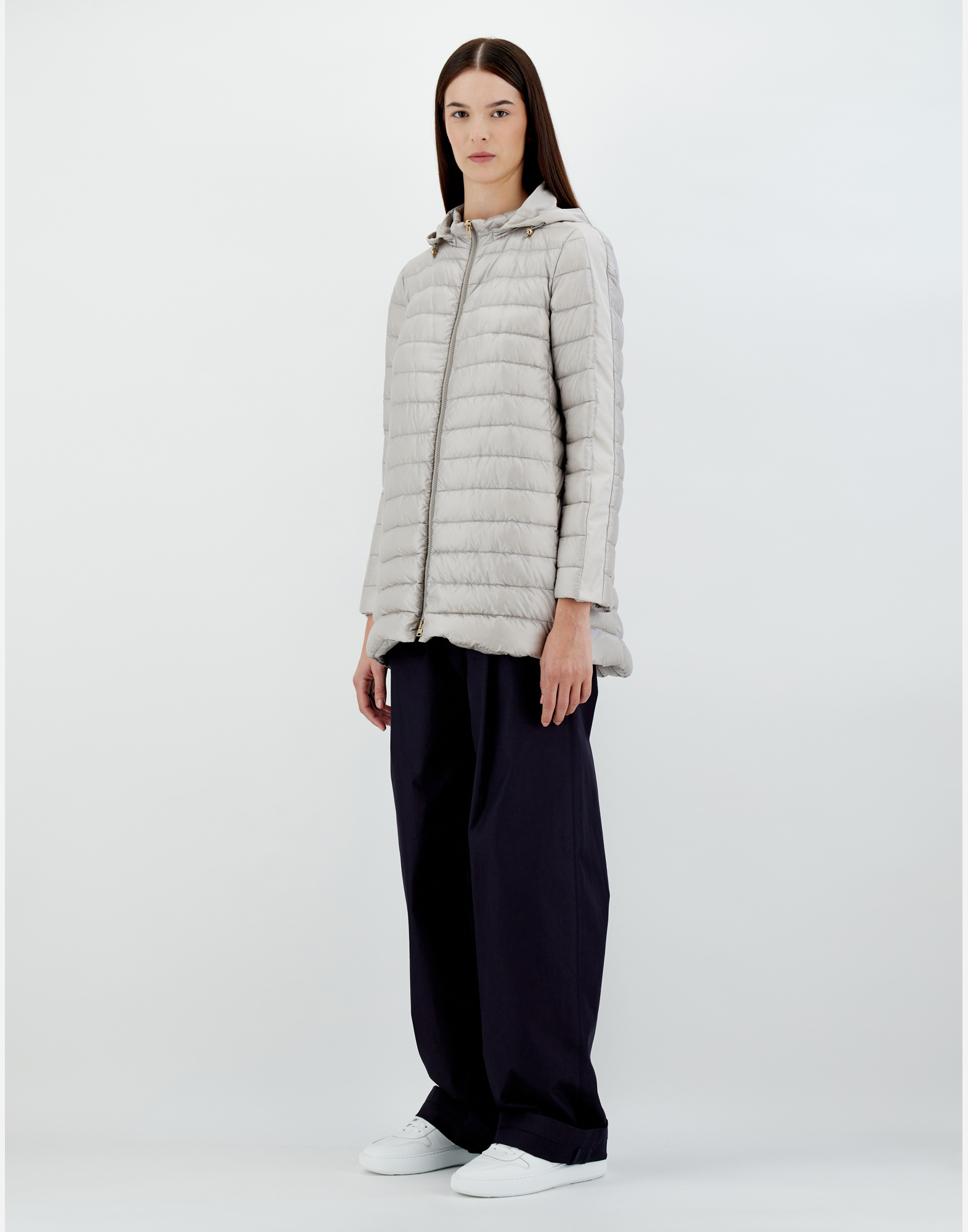 Herno Nylon Ultralight Down Jacket In Gray