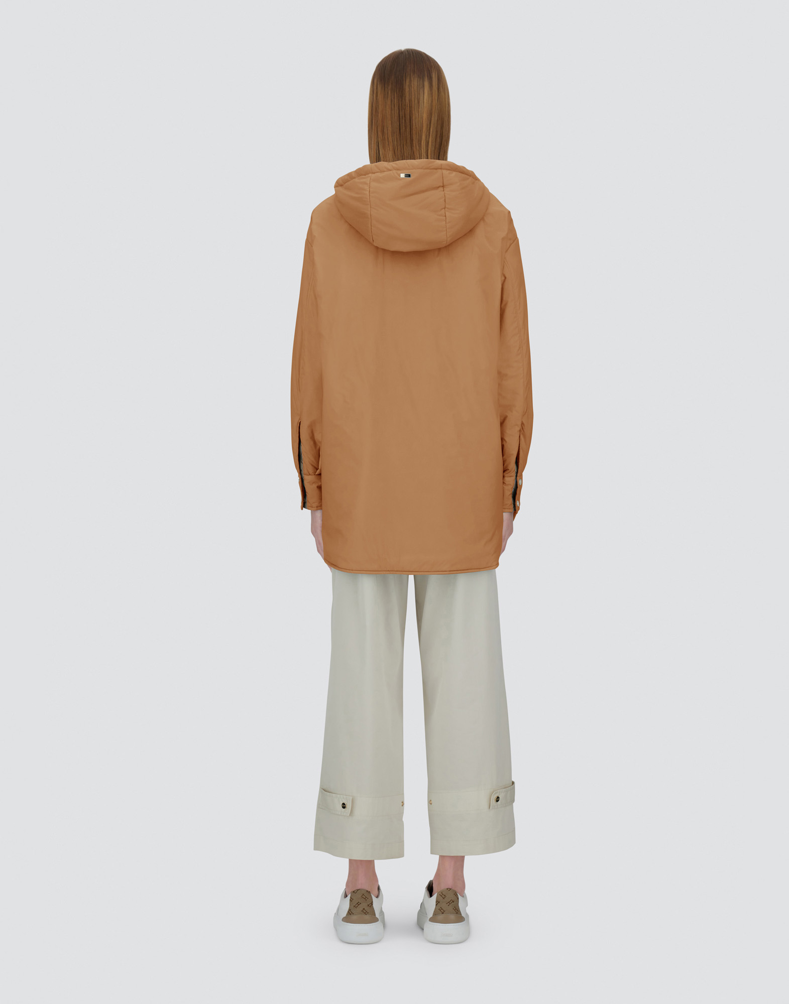 Herno Parka In Ecoage And Monogram In Camel