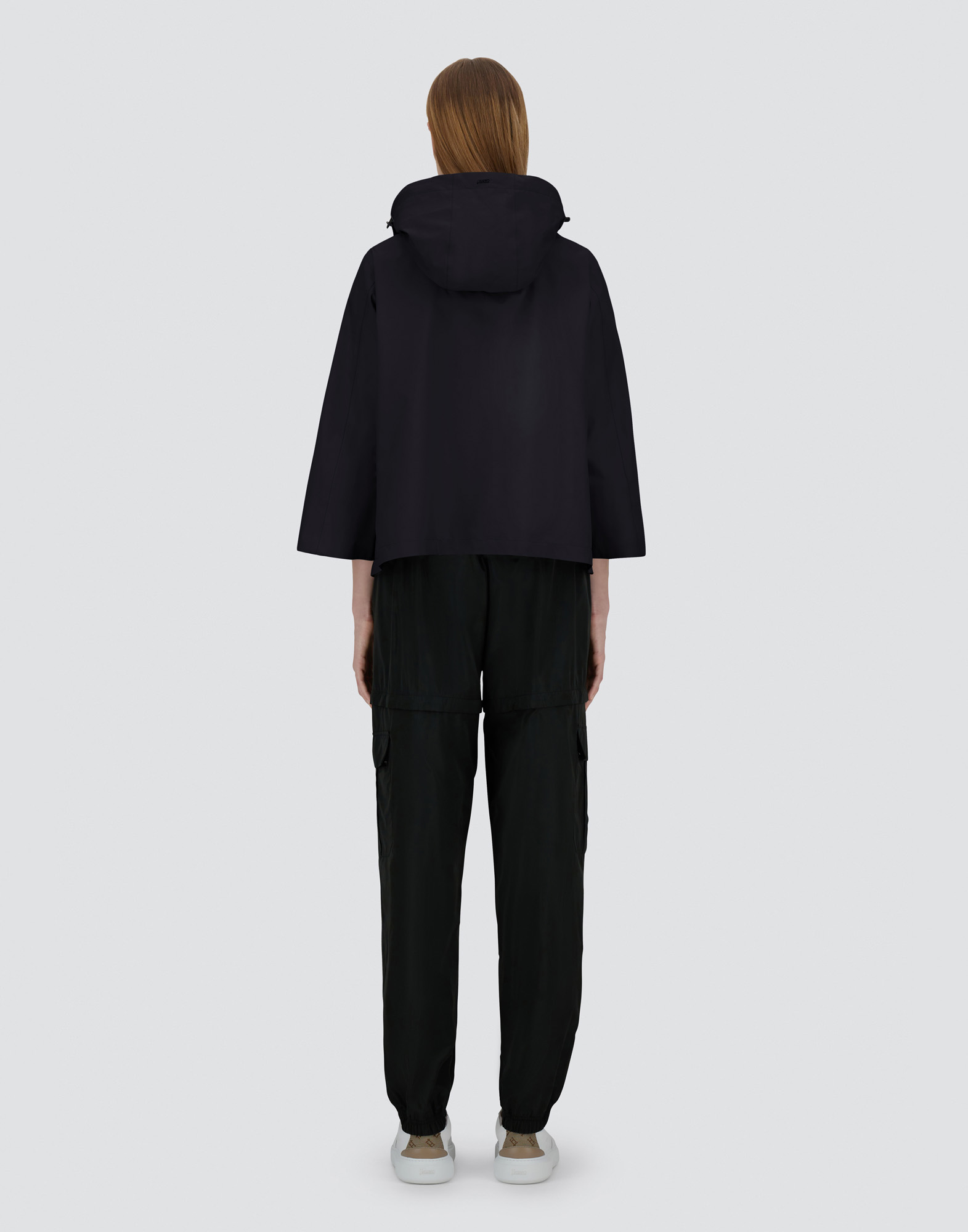 Herno Goretex New Paclite Zipper Cape In Black