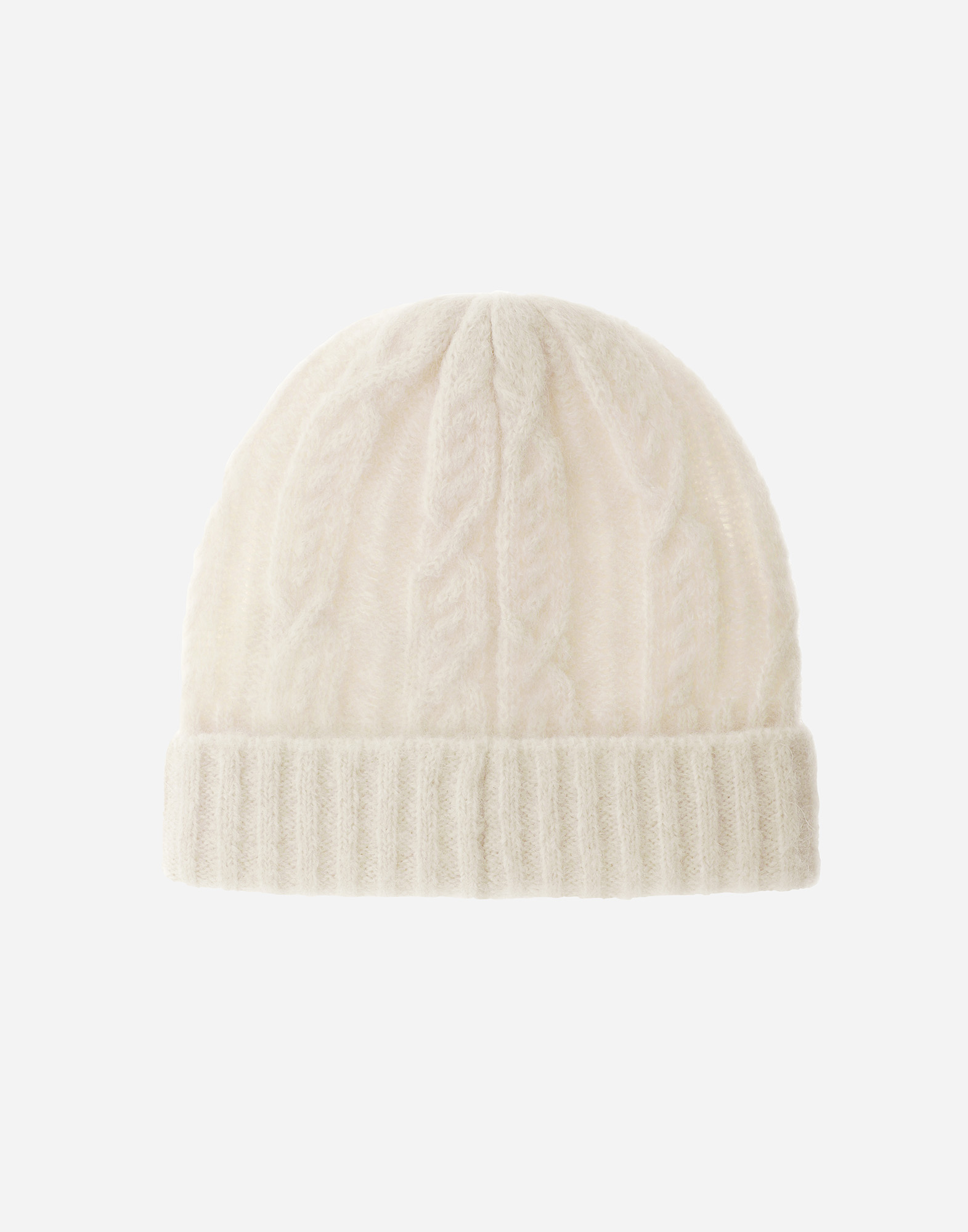 Herno Resort Beanie In Cable Knit Alpaca Wool