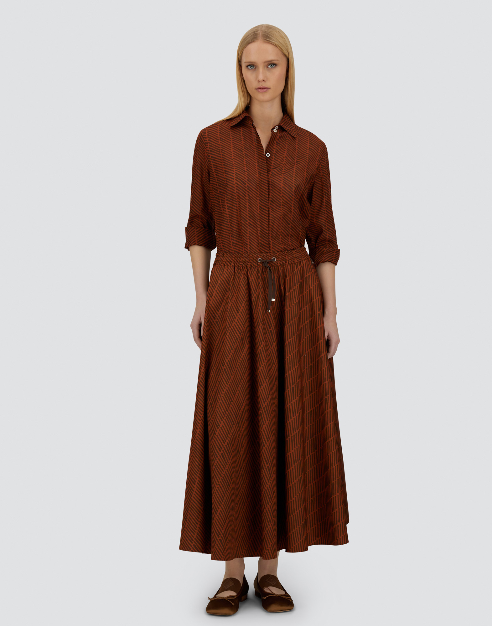 Herno Resort Skirt In Cotton Spike Print
