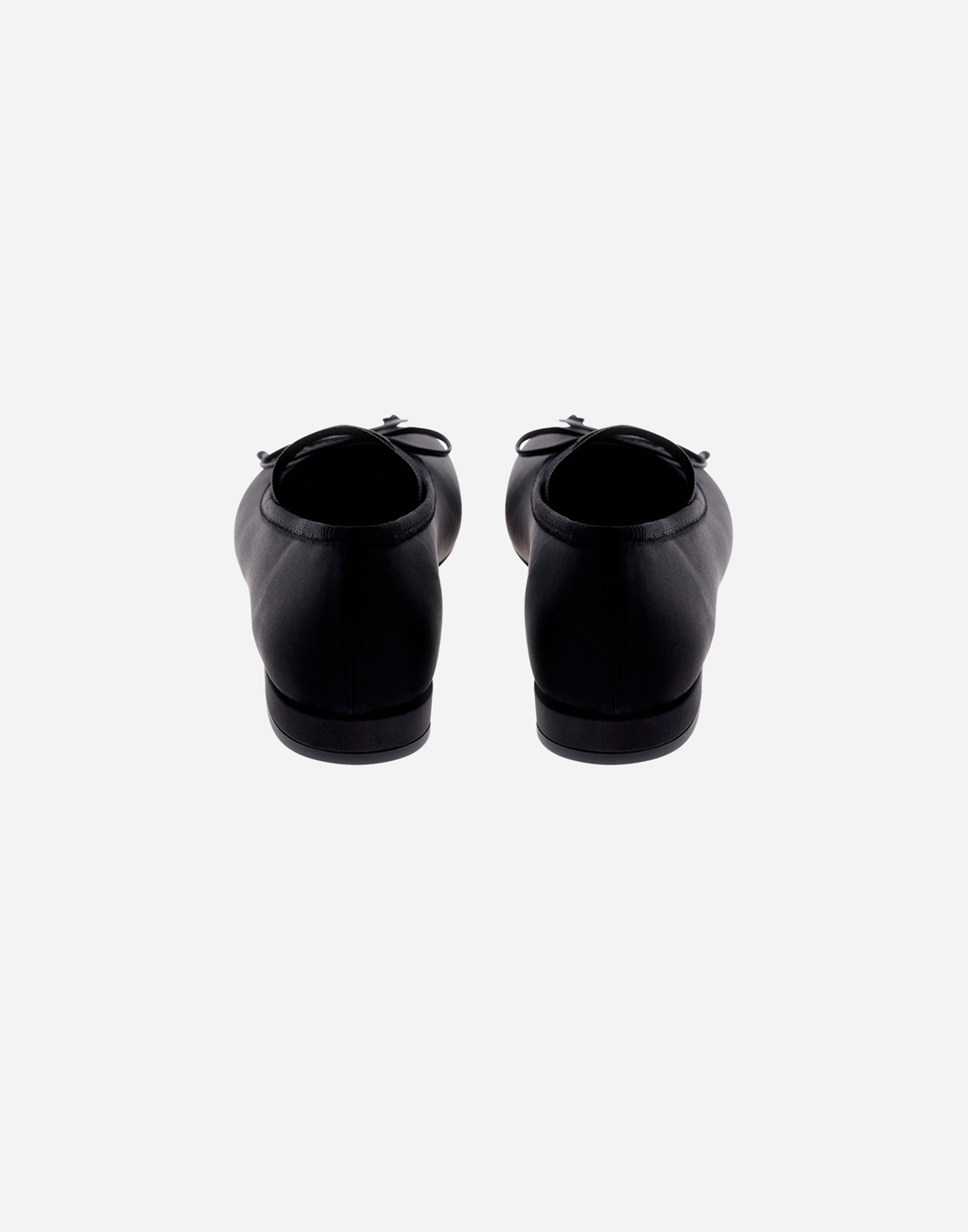 Shop Herno Satin Ballet Flats In Black