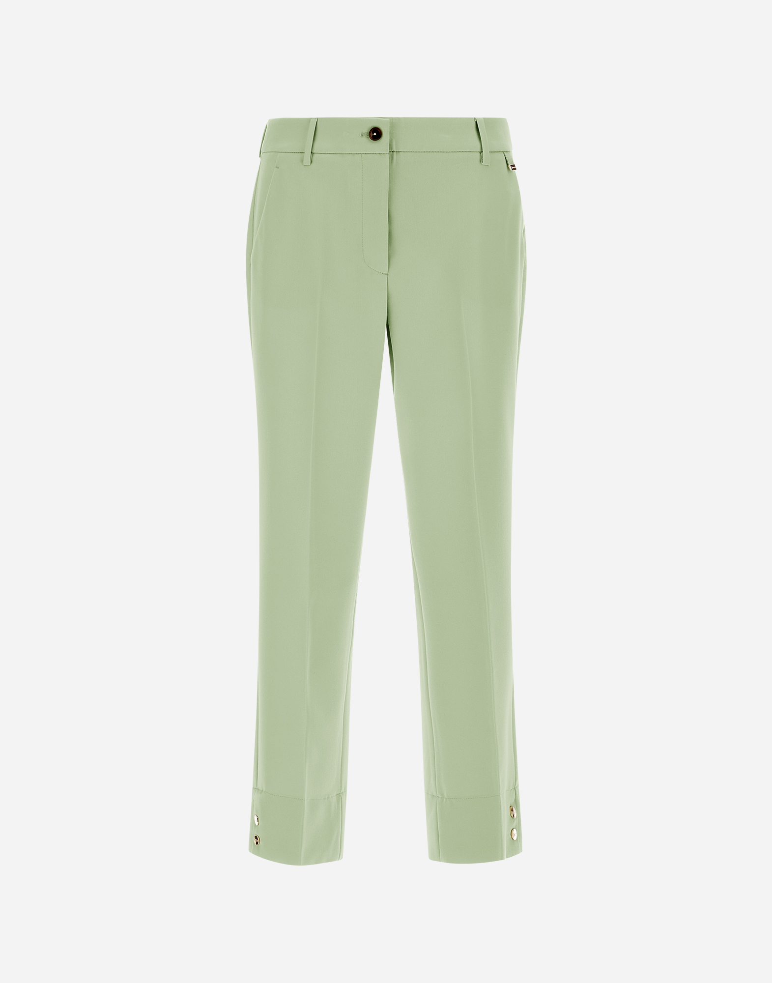Herno Trousers In Viscose Effect In Light Green