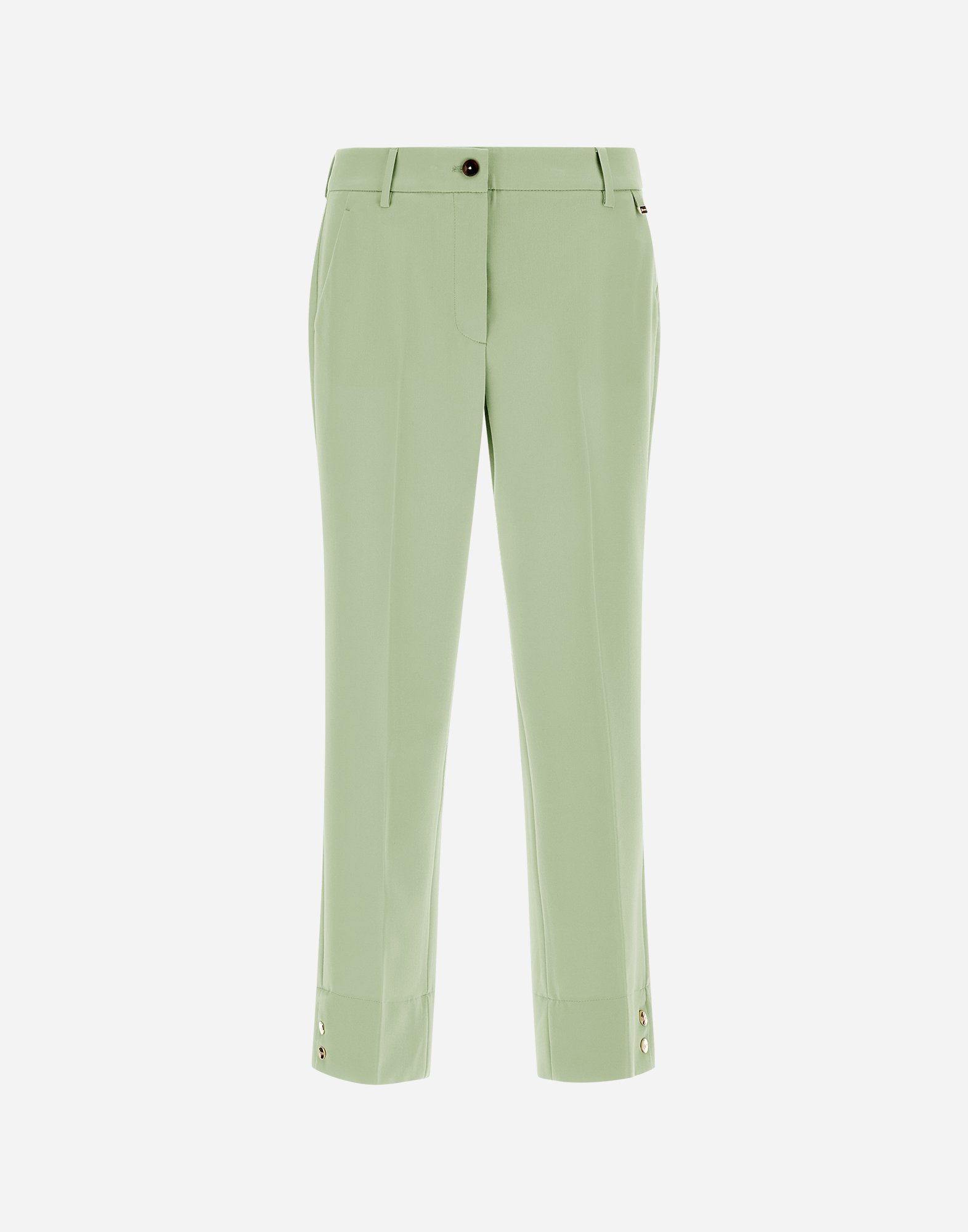 Herno Trousers In Viscose Effect In Light Green