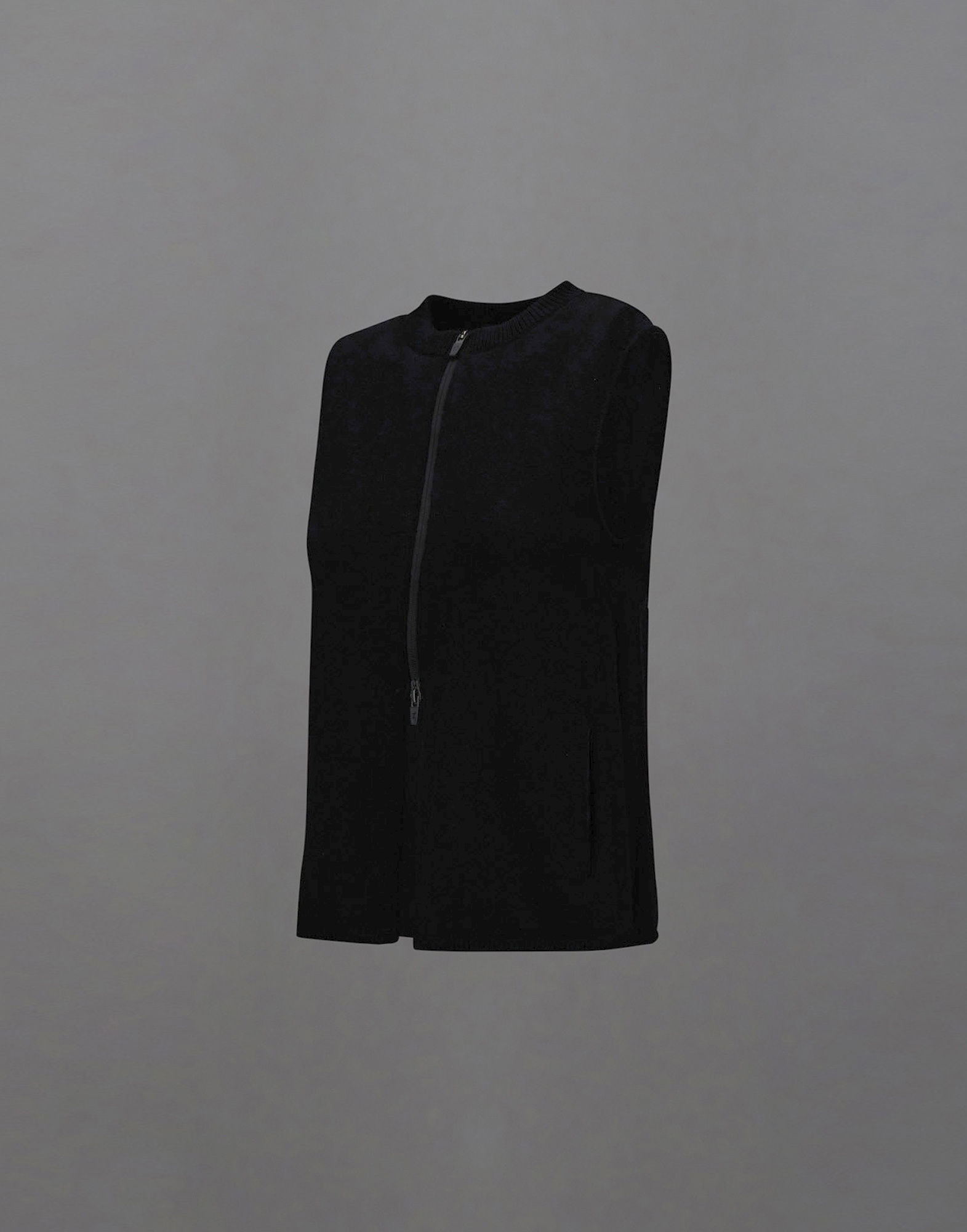 Herno Laminar Top In Cony Knit And Extralight Stretch In Black