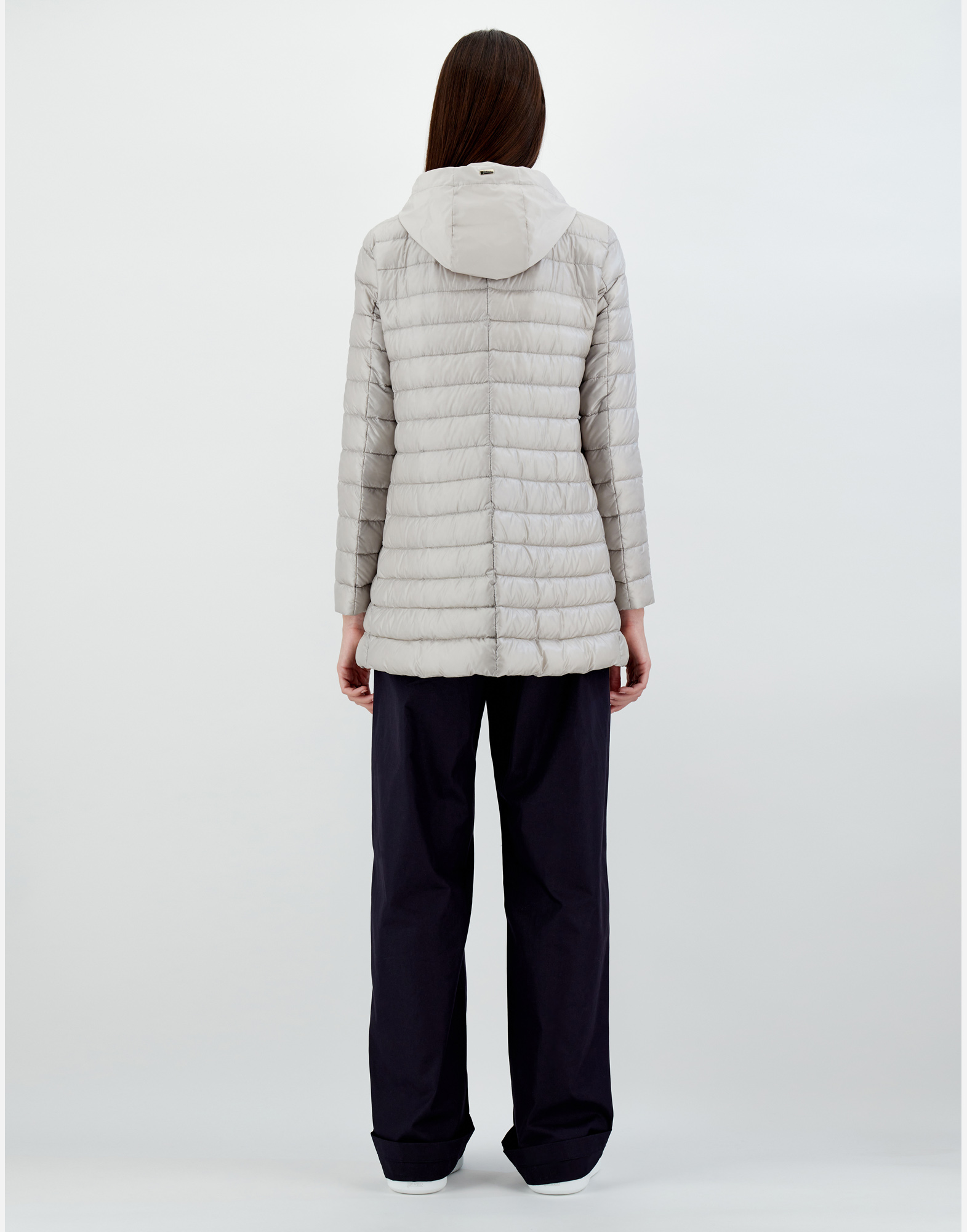 Herno Nylon Ultralight Down Jacket In Gray